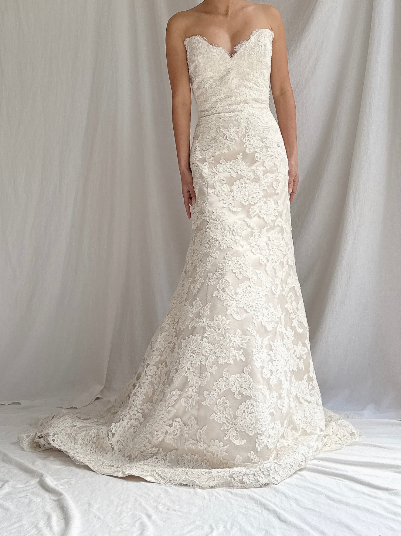 Vintage Jim Hjelm Alencon Lace Gown - S 6