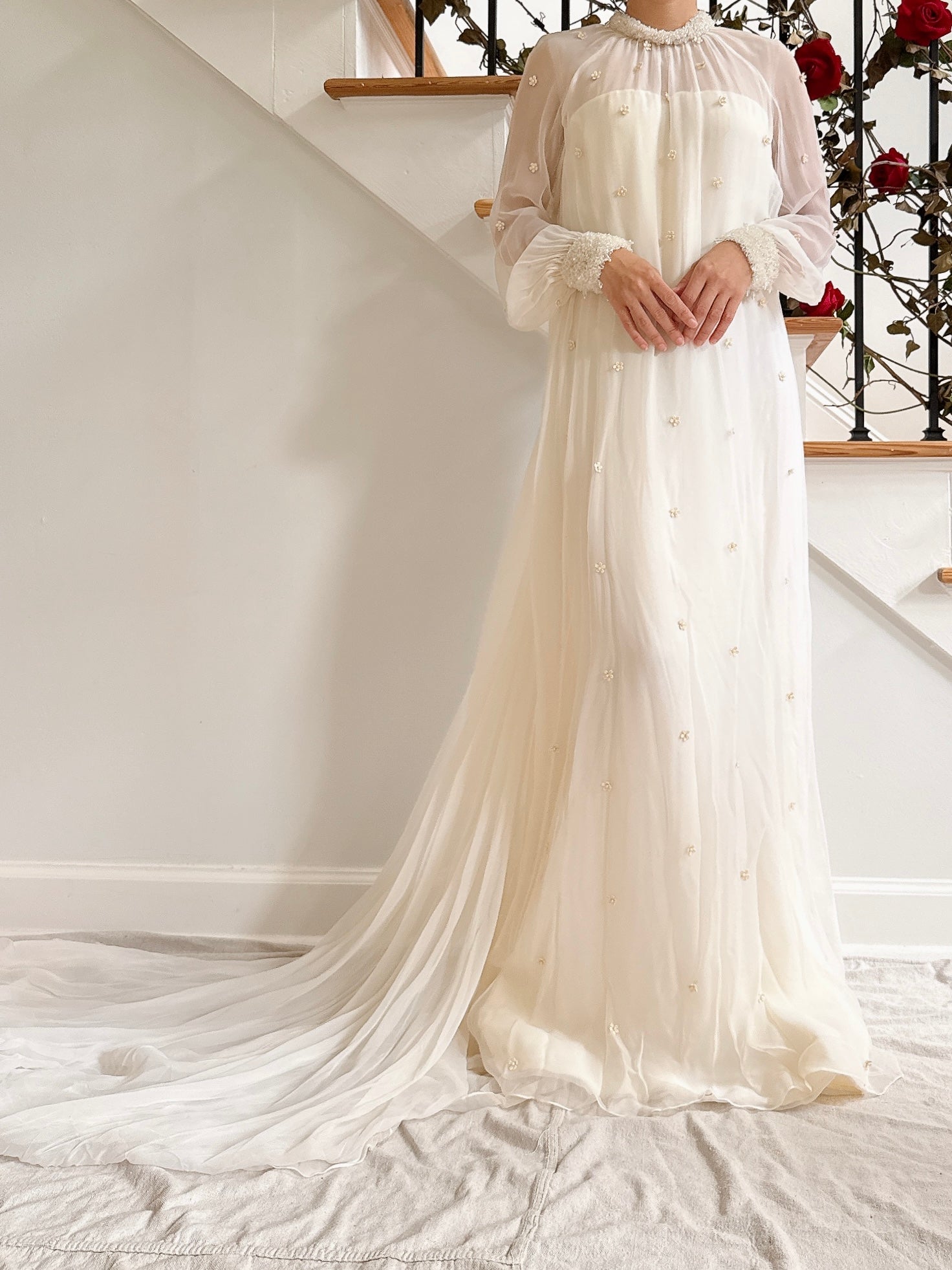 1960s Chiffon Gown - 33B/27W/40H/57L