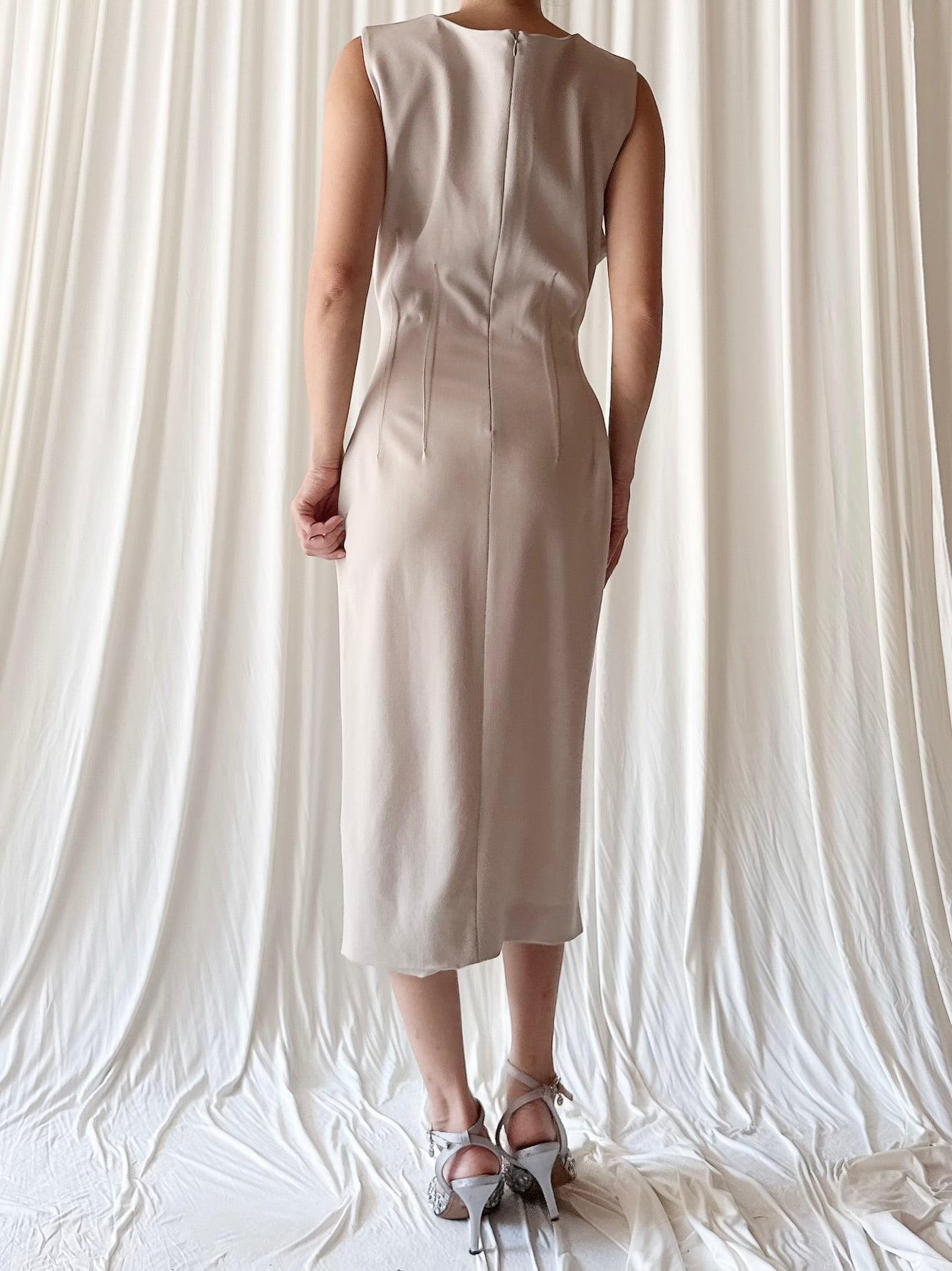 Vintage Chantal Thomass Paris Wool Gray Dress - 4/6