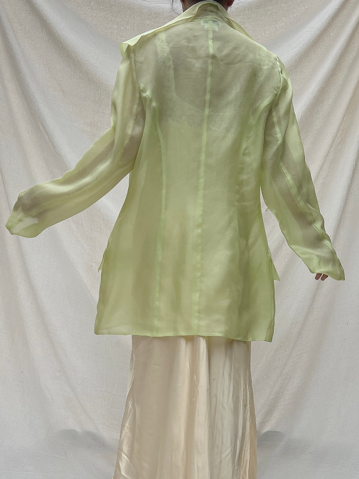 Vintage Silk Organza Duster - M