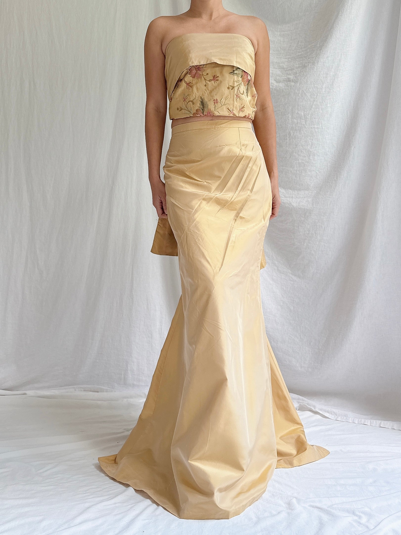 Vintage Paule Vasseur Silk 2-Piece Set - M FR 42