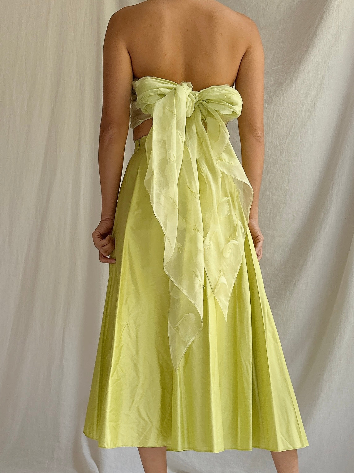 Vintage Silk Scarf and Skirt - M