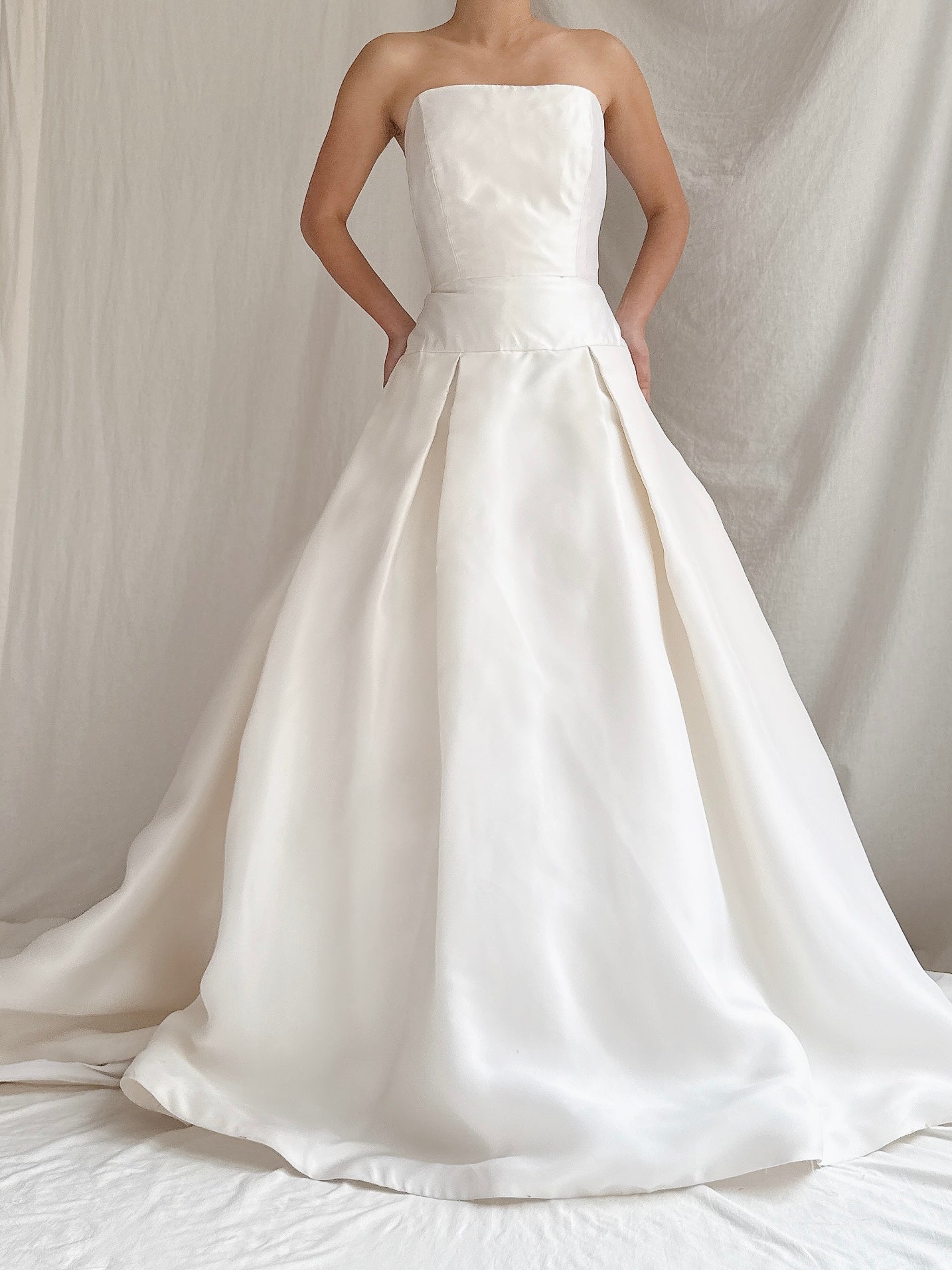 1990s Lazaro Mikado Silk Gown - S/6