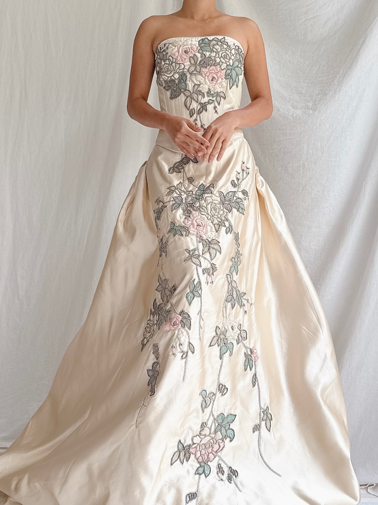 RESERVED 1990s Eavis & Brown Couture Silk Embroidered 3-Piece Set - M/L UK 14