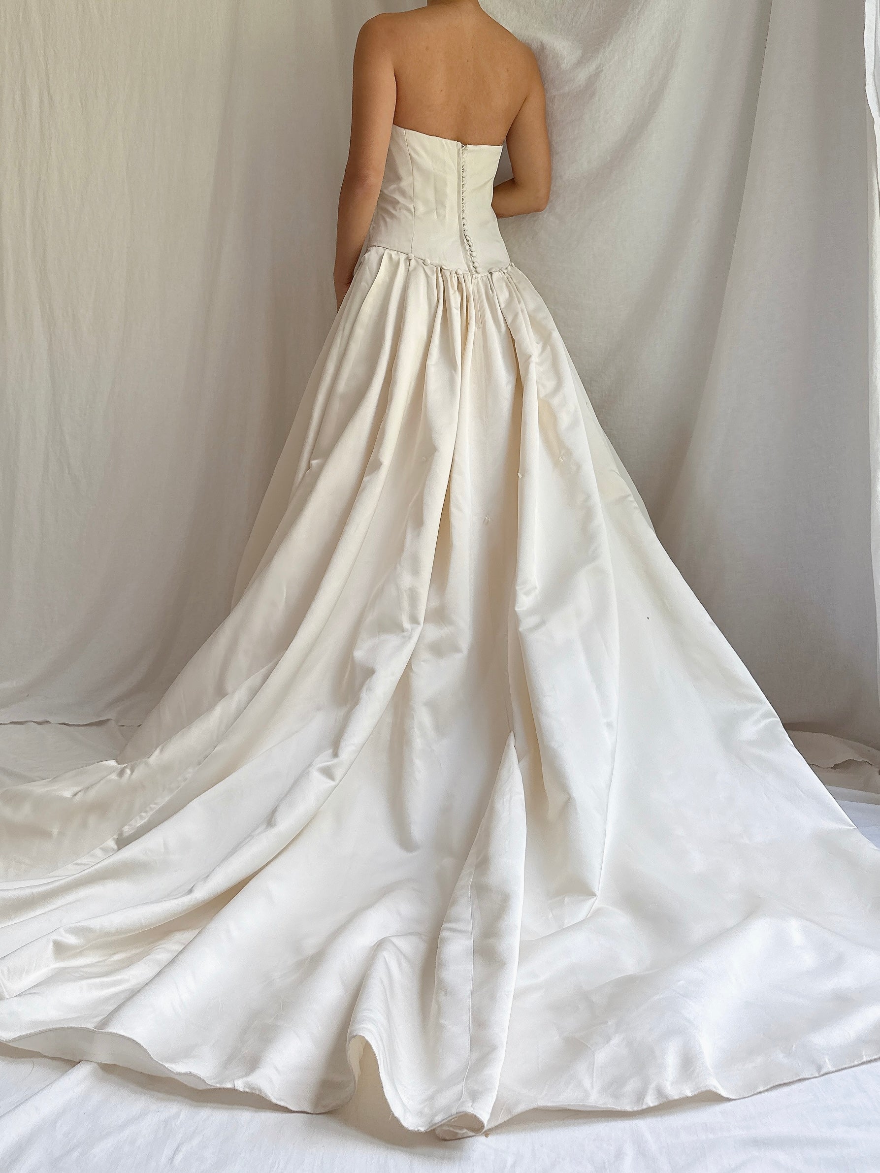 Vintage Amsale Silk Satin Gown - S