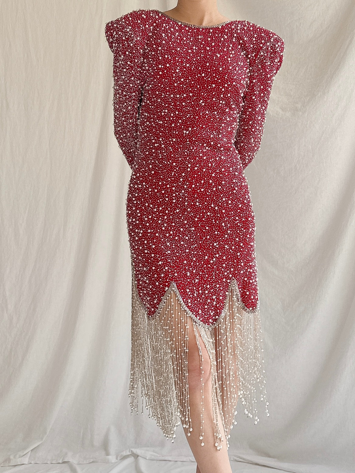 Vintage Silk Chiffon Beaded Dress - XS/2