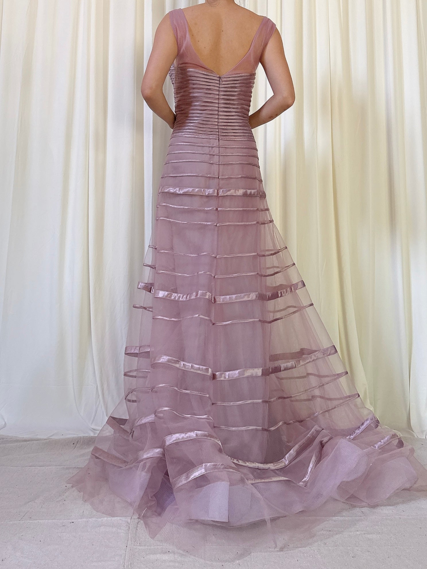 Vintage Purple tulle Montage Dress - L/12