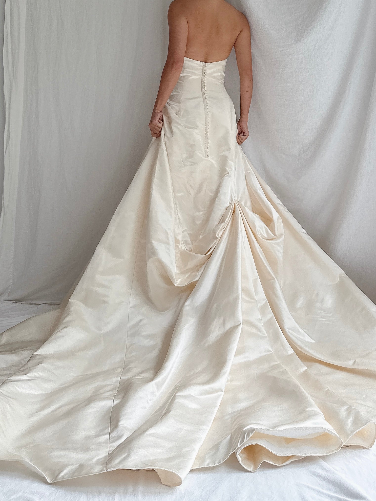 Vintage Marisa Silk Draped Gown - M/8