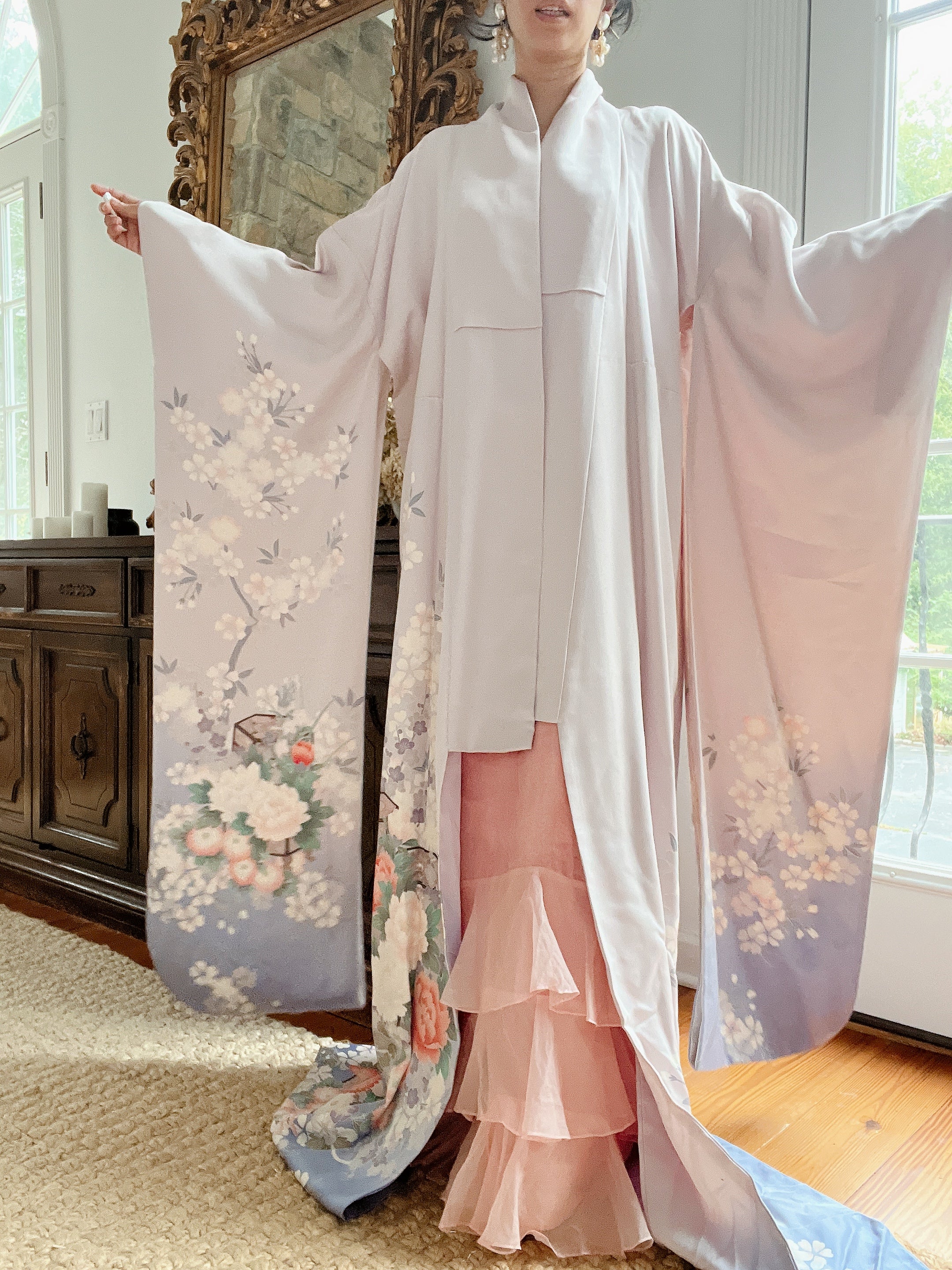 Lavender Floral Kimono