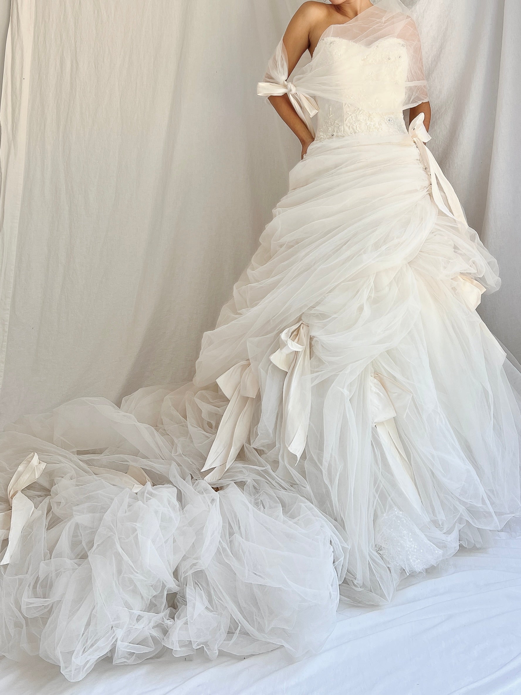 00s Ian Stuart Tulle and Silk Gown - XS/0 | G O S S A M E R 00s Ian Stuart Tulle and Silk Gown - XS/0 | G O S S A M E R