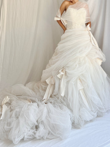 00s Ian Stuart Tulle and Silk Gown - XS/0