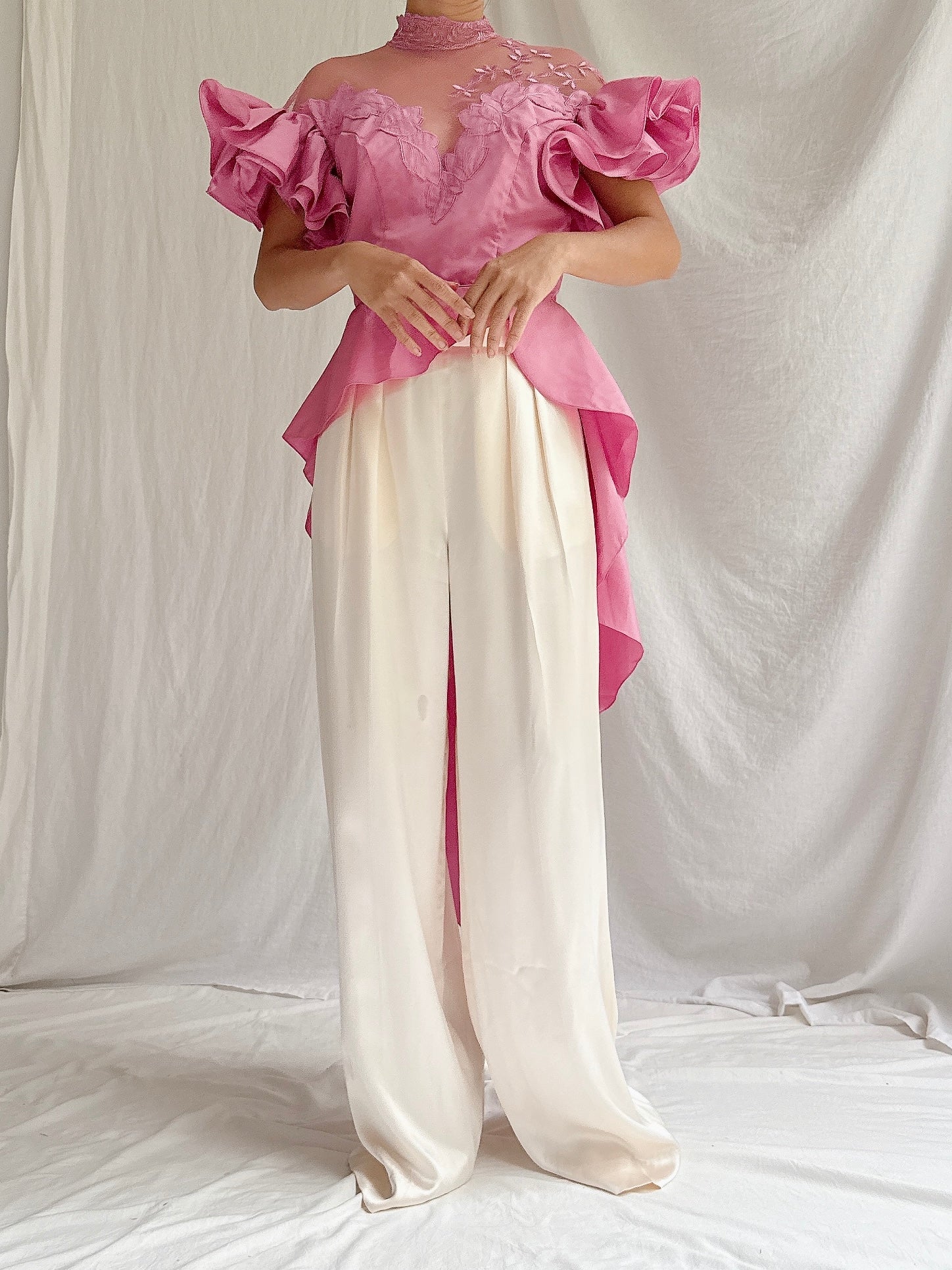 Vintage Escada Silk Trousers - S