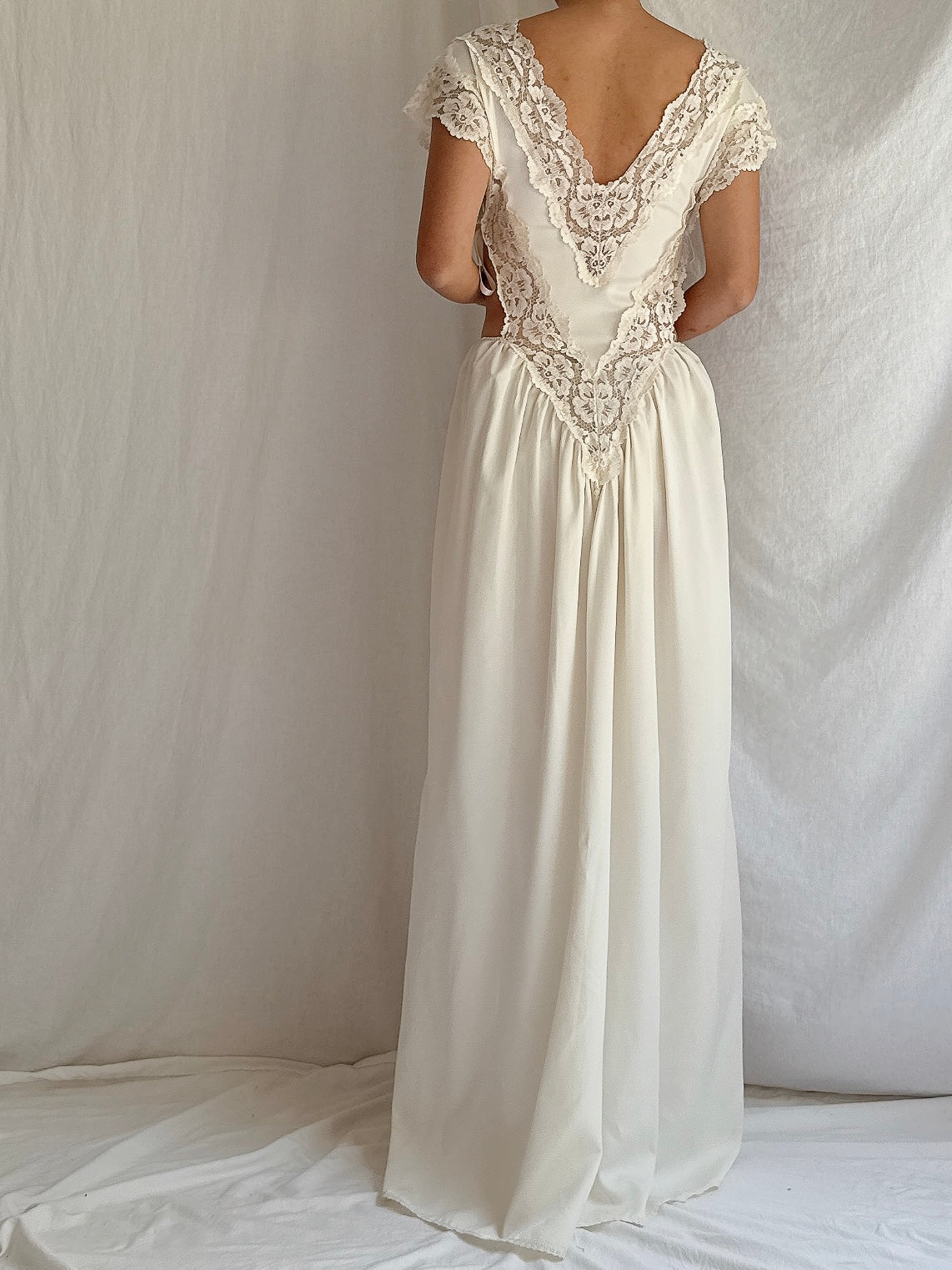 Vintage Nylon Cutout Slip Dress - M