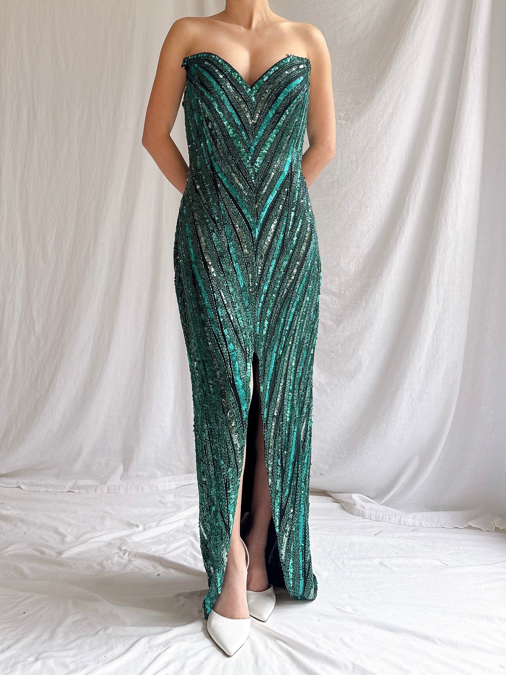 1990s Bob Mackie Sequin Dress - S/6