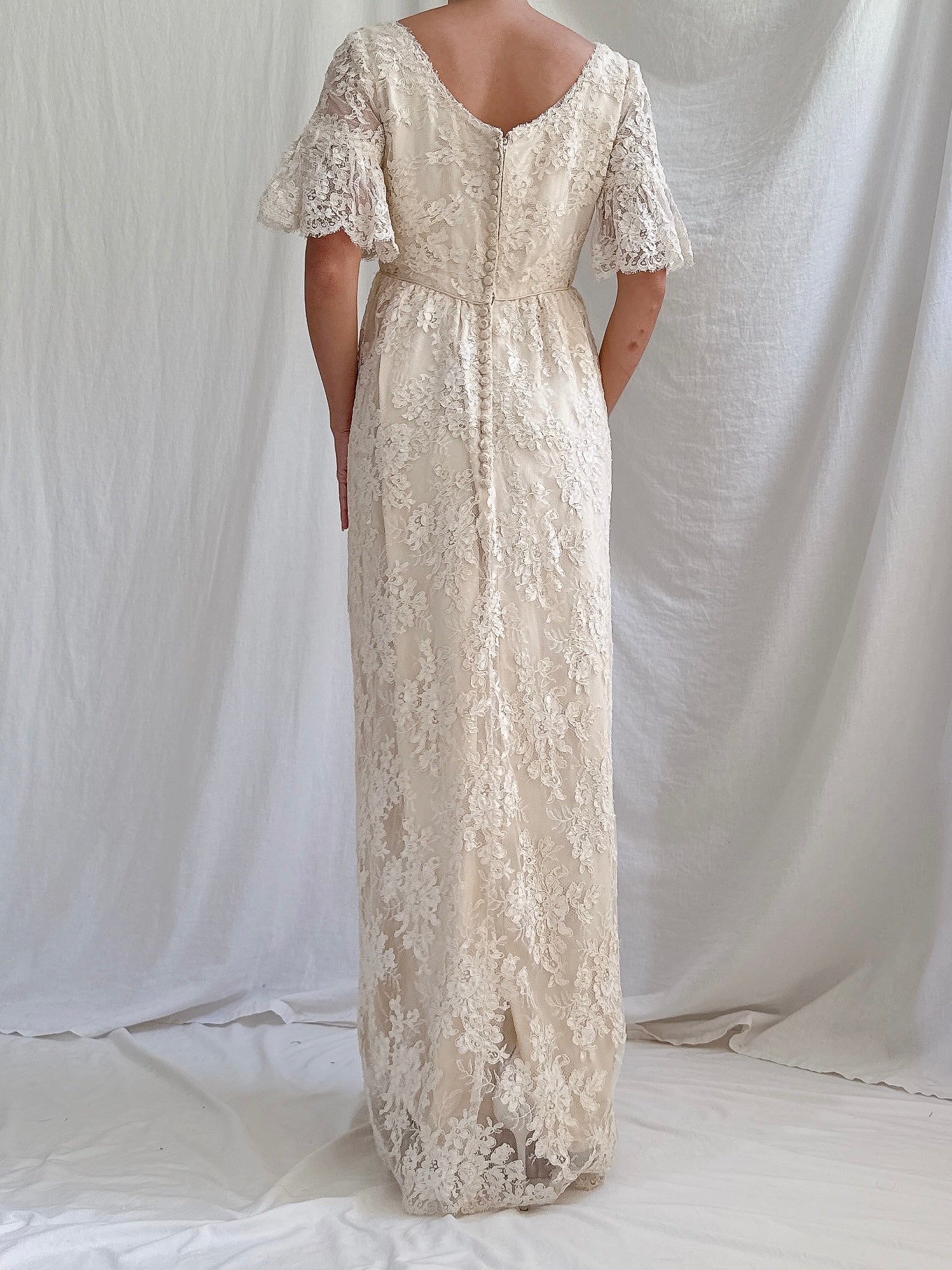 1969s Alencon Lace Dress - XS