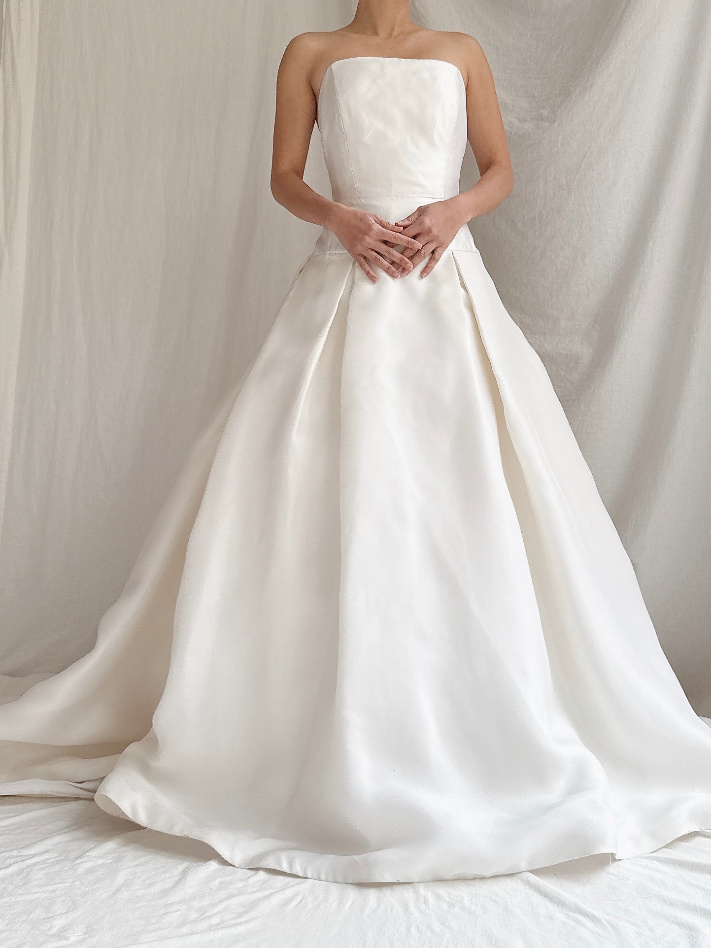 1990s Lazaro Mikado Silk Gown - S/6