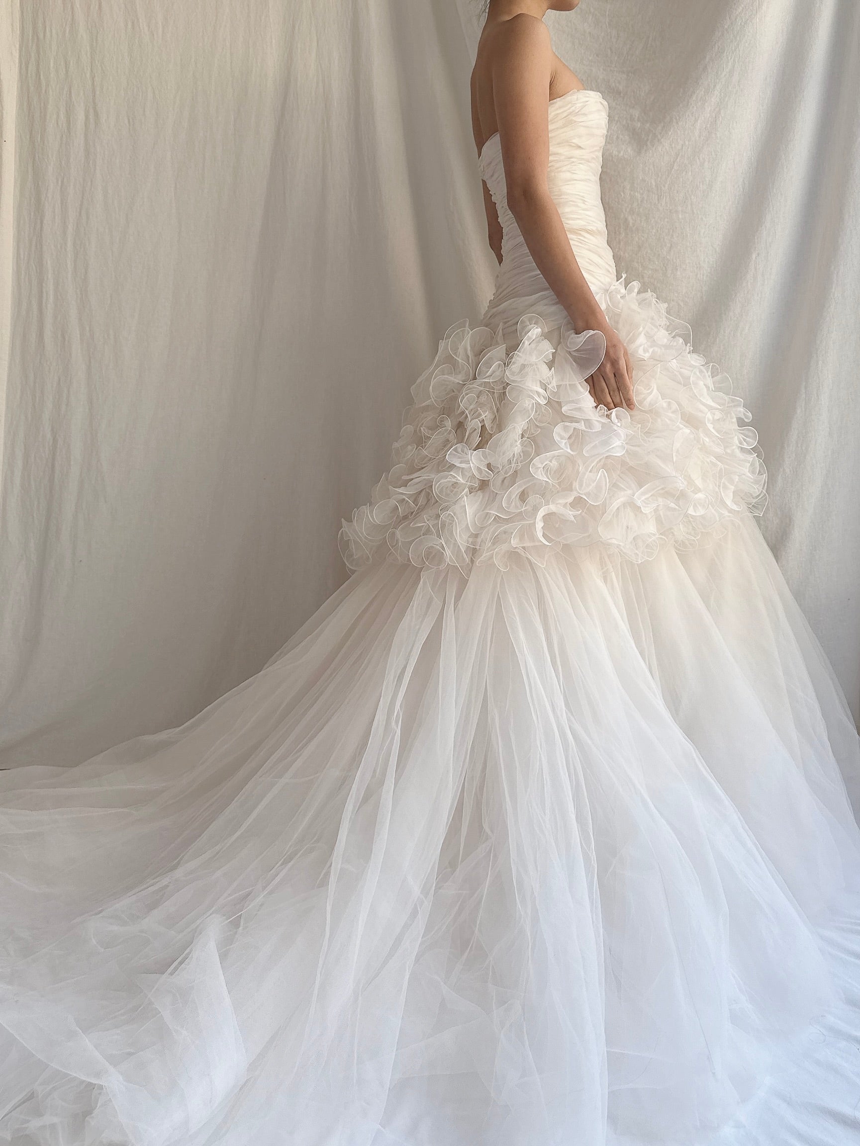 Vintage Silk and Tulle Organza Oscar de la Renta Gown - XXS/0