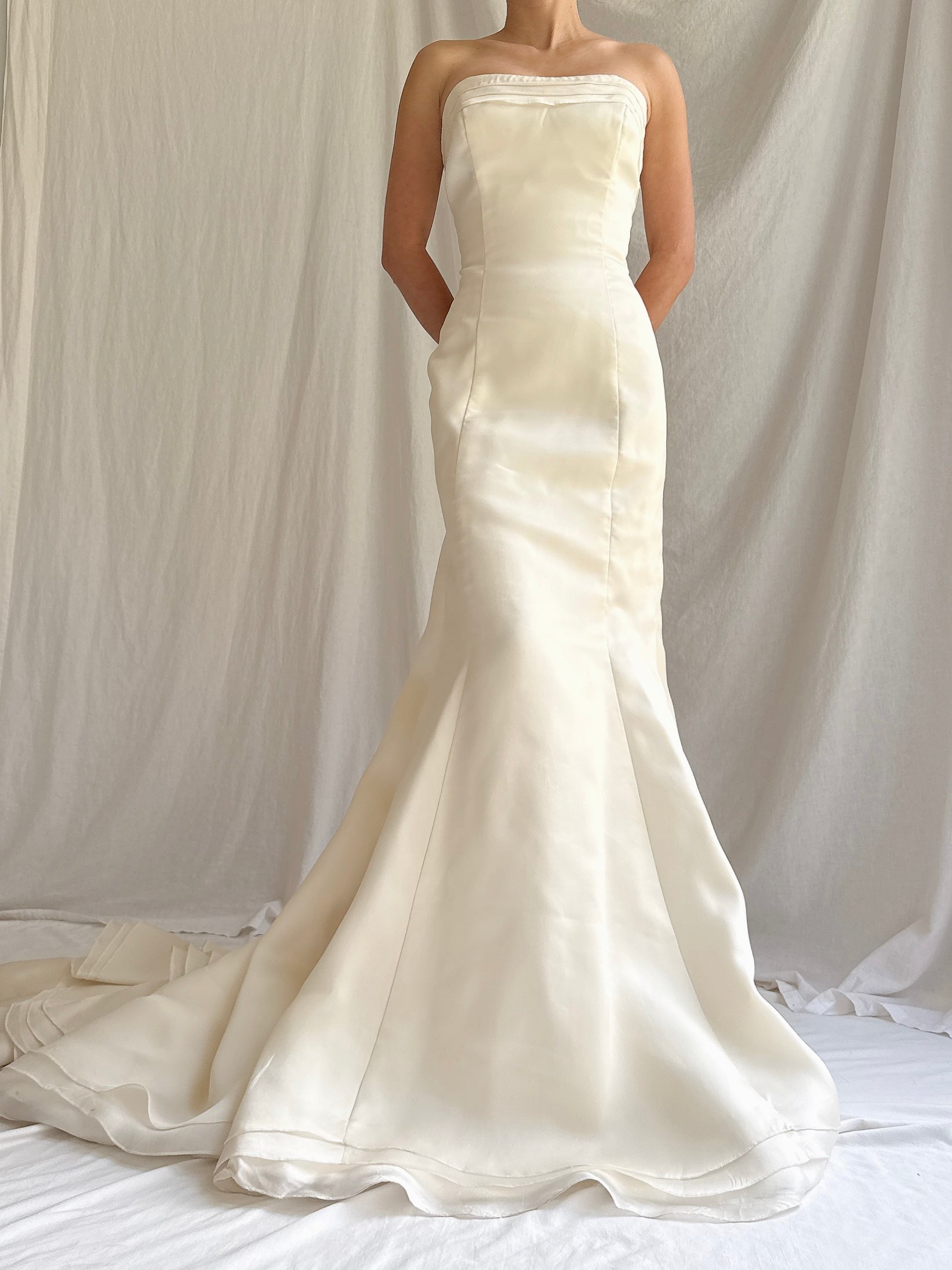 Vintage Silk Organza Gown - S