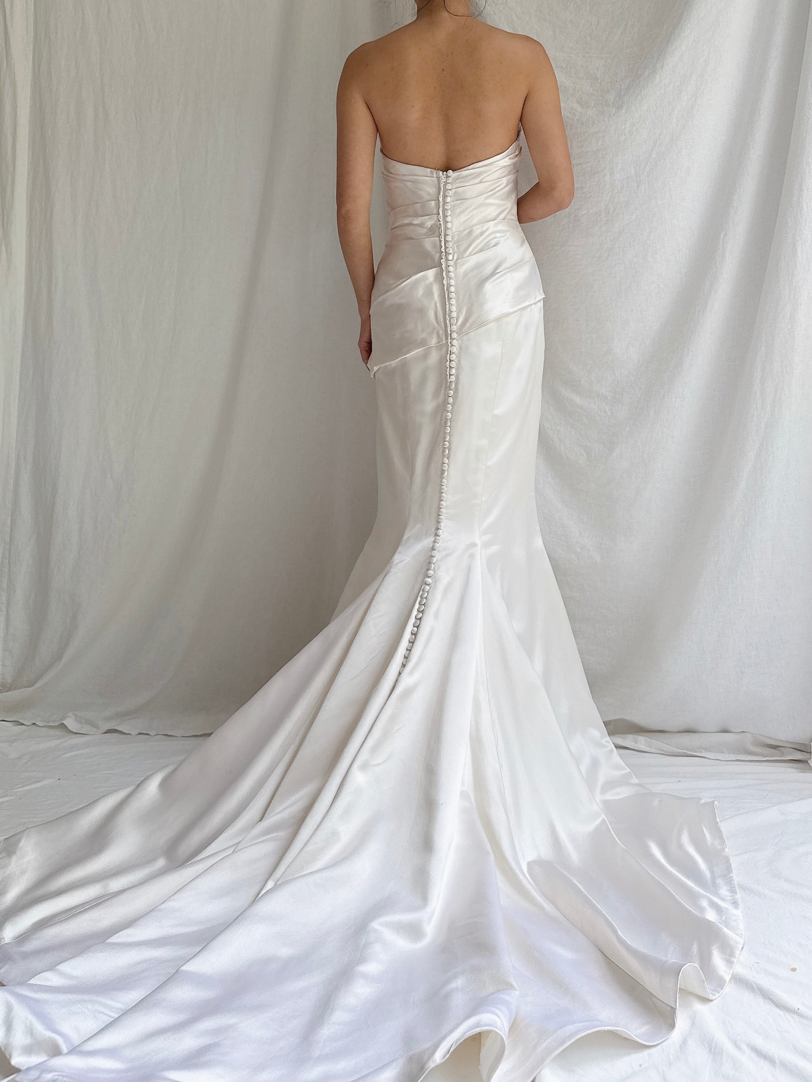 Vintage Marisa Silk Draped Gown - S