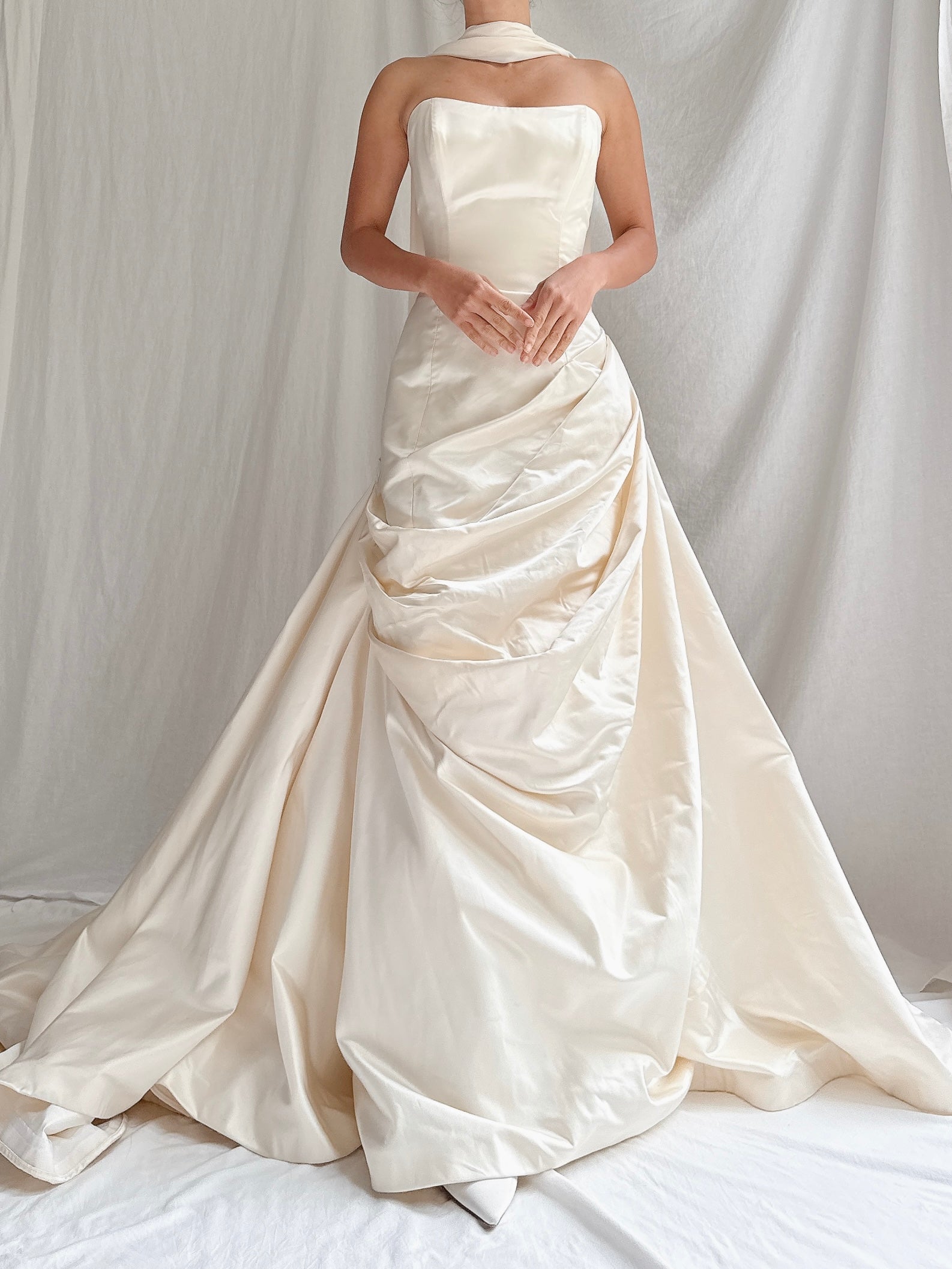 Vintage Marisa Silk Draped Gown - M/8