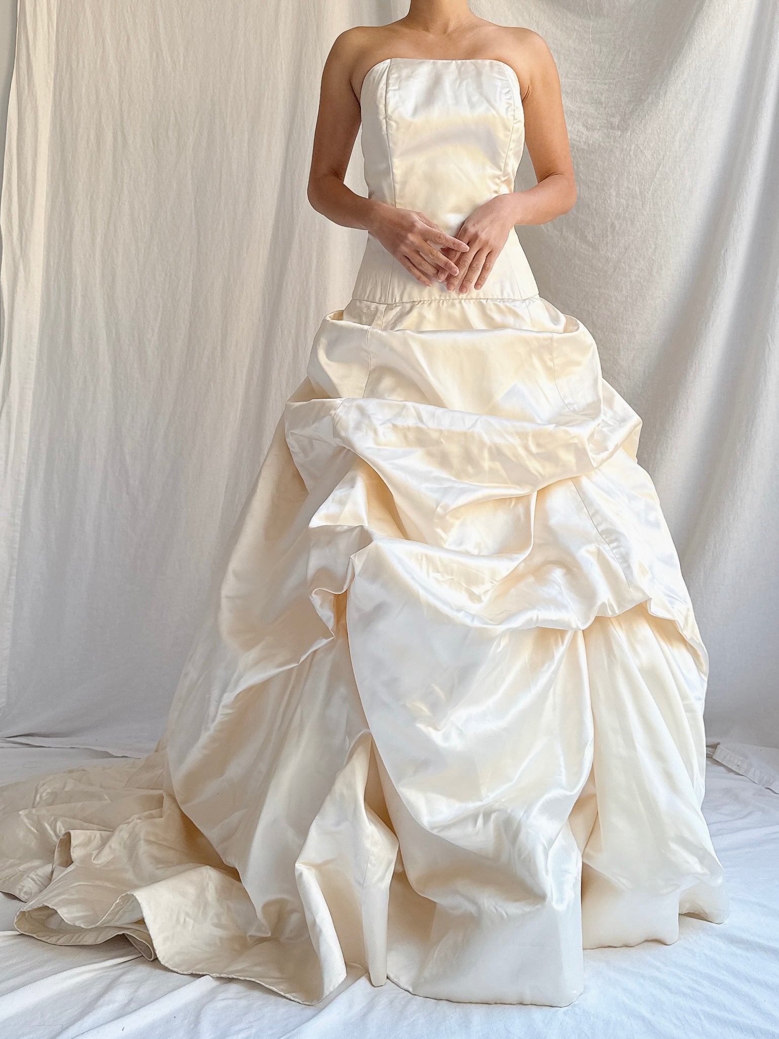 Vintage Silk Dropped Waist Gown - L