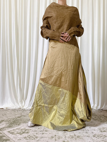 Vintage Anja Gockel Linen Olive Dress - L
