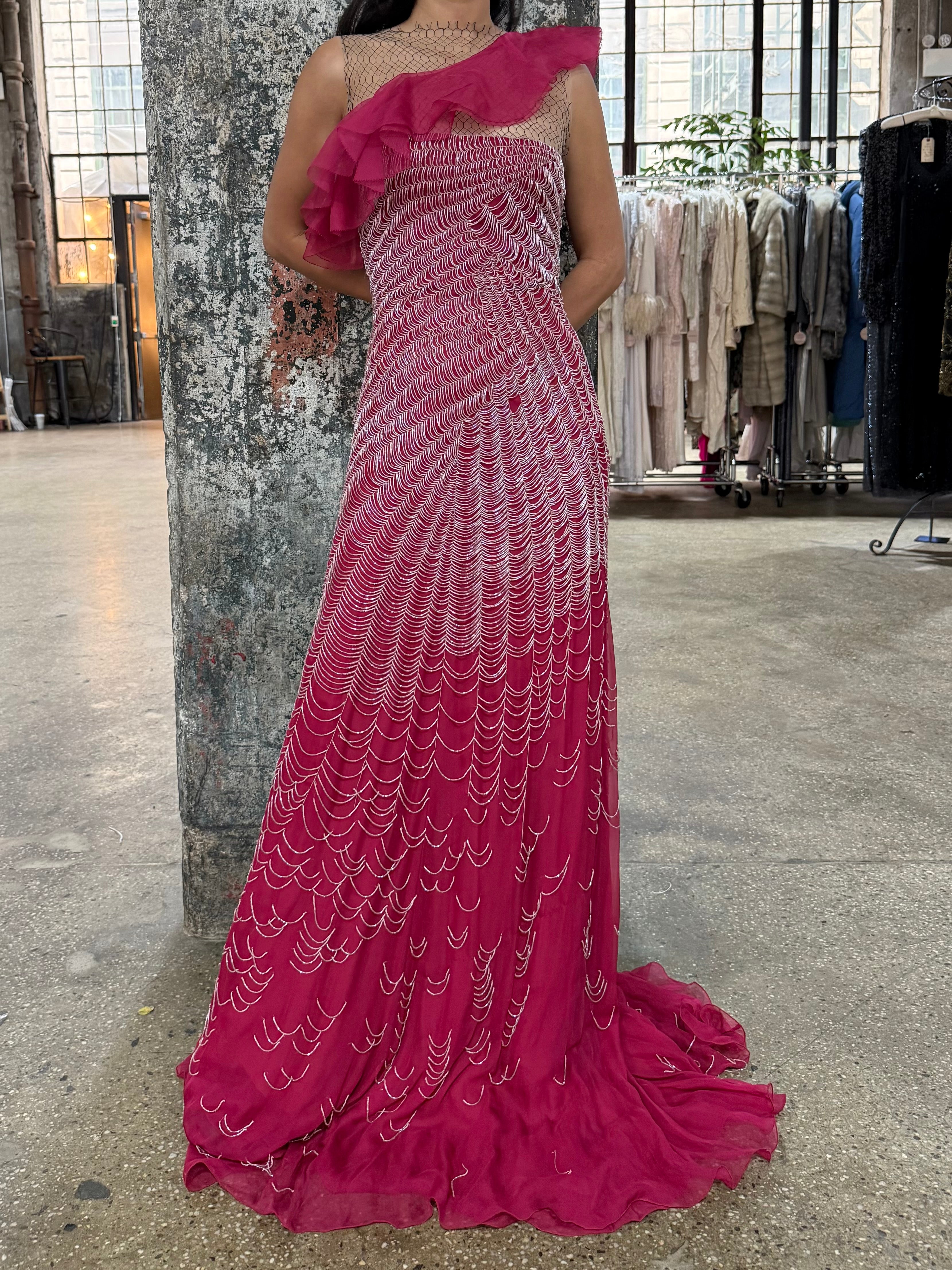 Vintage Valentino Silk Gown - S