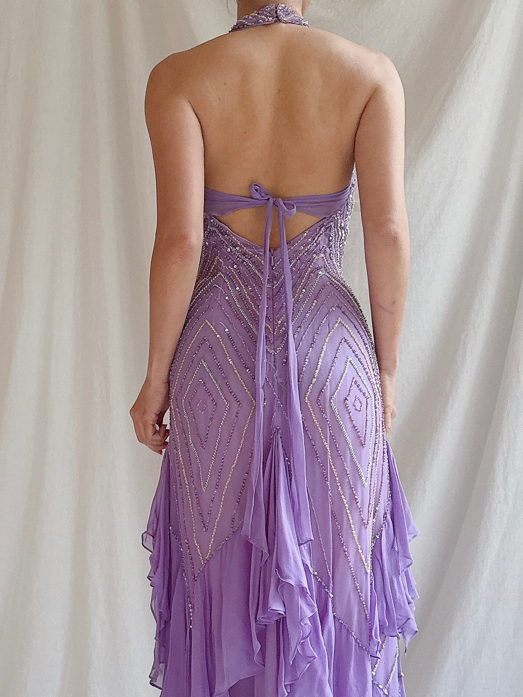 Vintage Silk Halter Gown - XXS/0