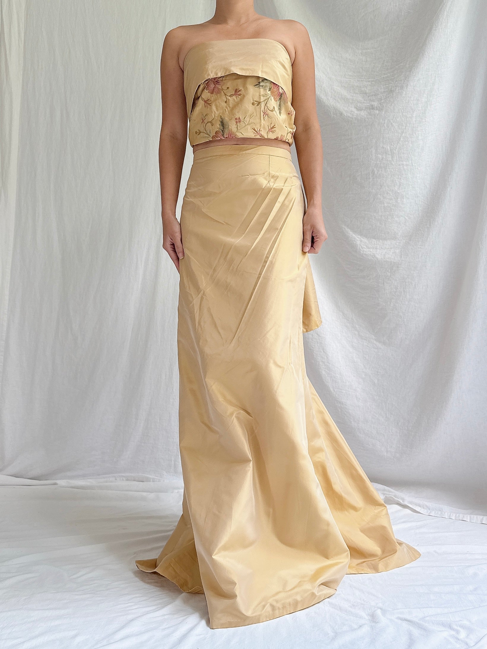Vintage Paule Vasseur Silk 2-Piece Set - M FR 42