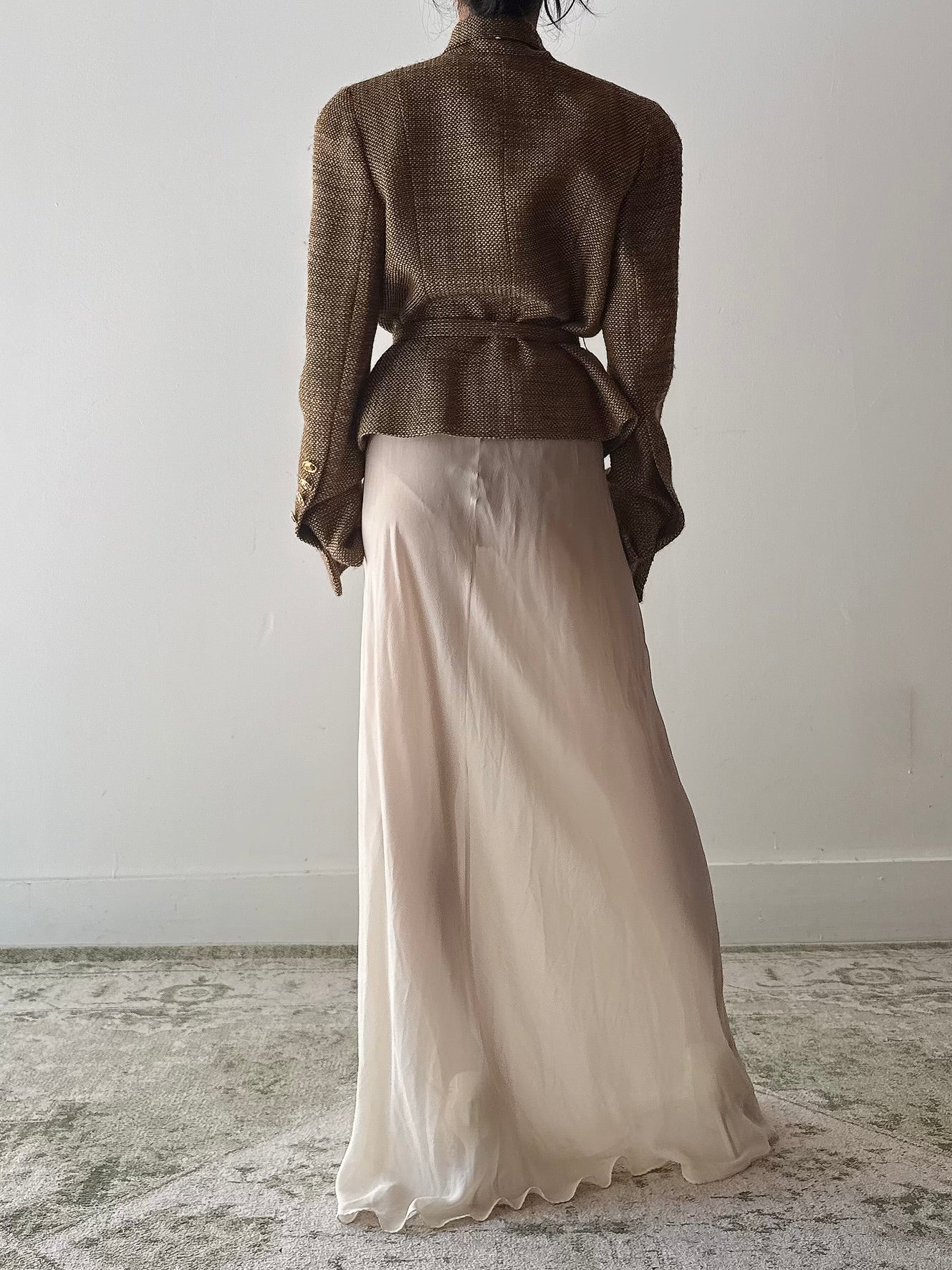 Vintage Carven Paris Silk Tweed Jacket - FR 44