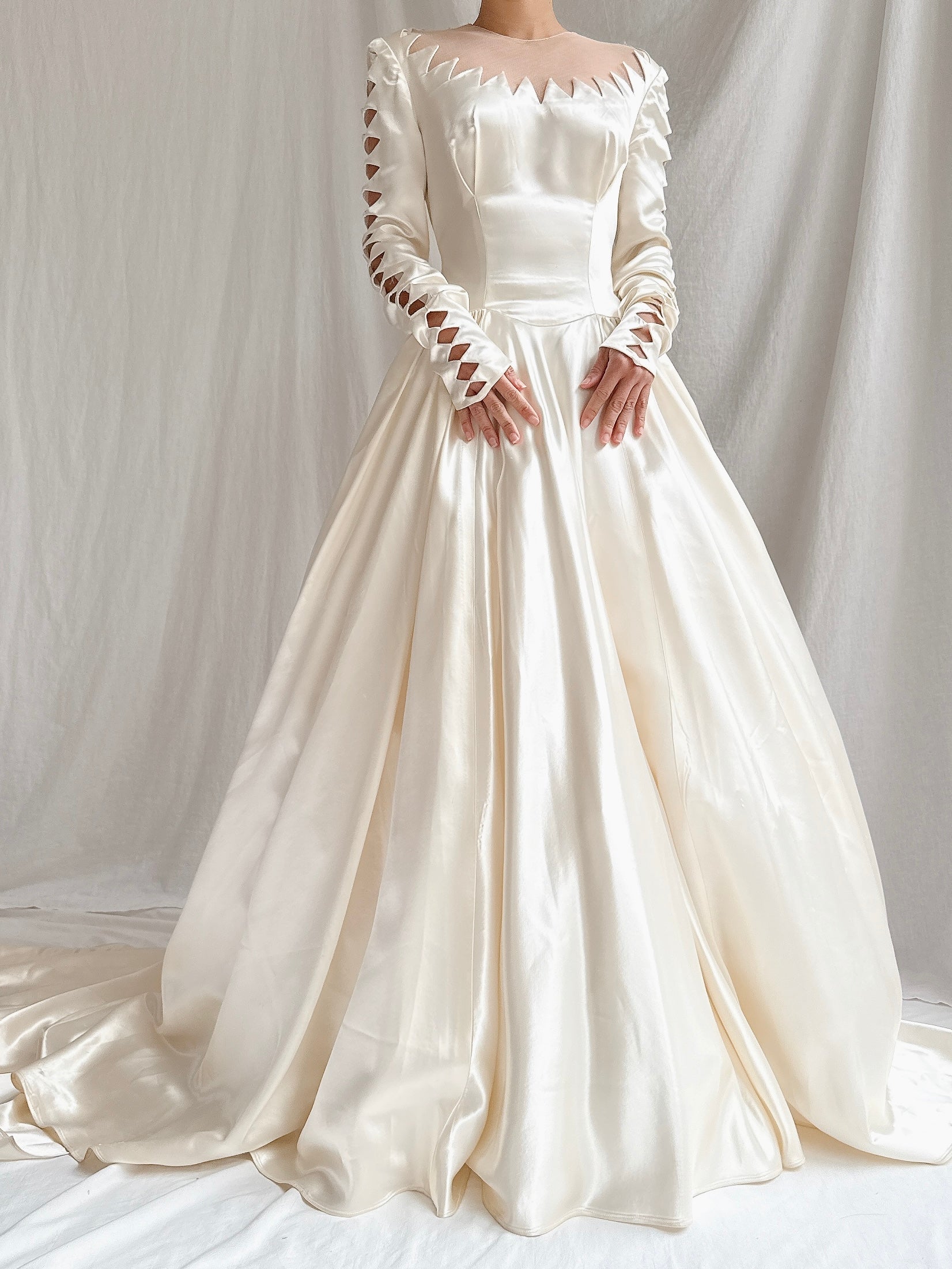 1950s Candlelight Satin Gown - XS/S