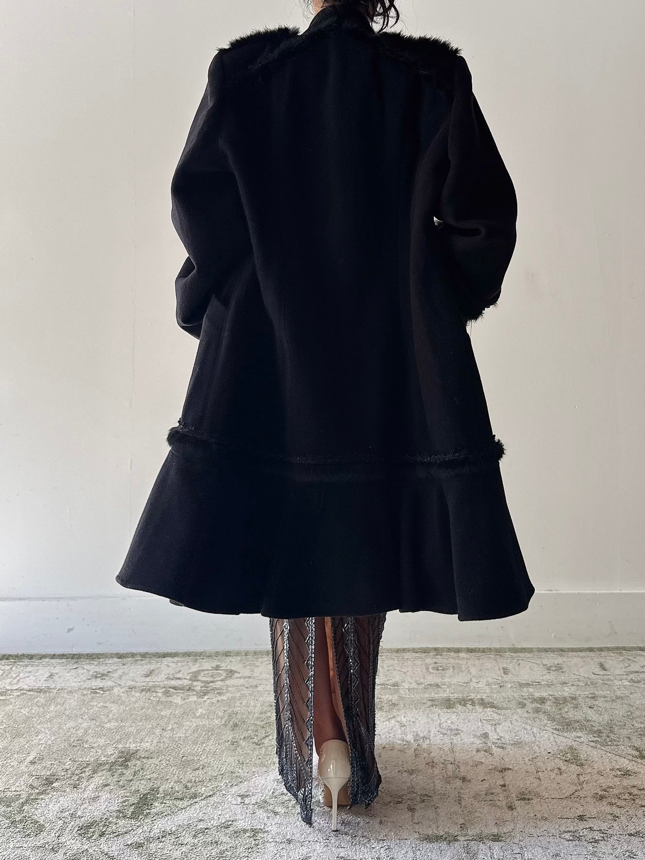 Vintage Cottonade Paris Wool Coat - L