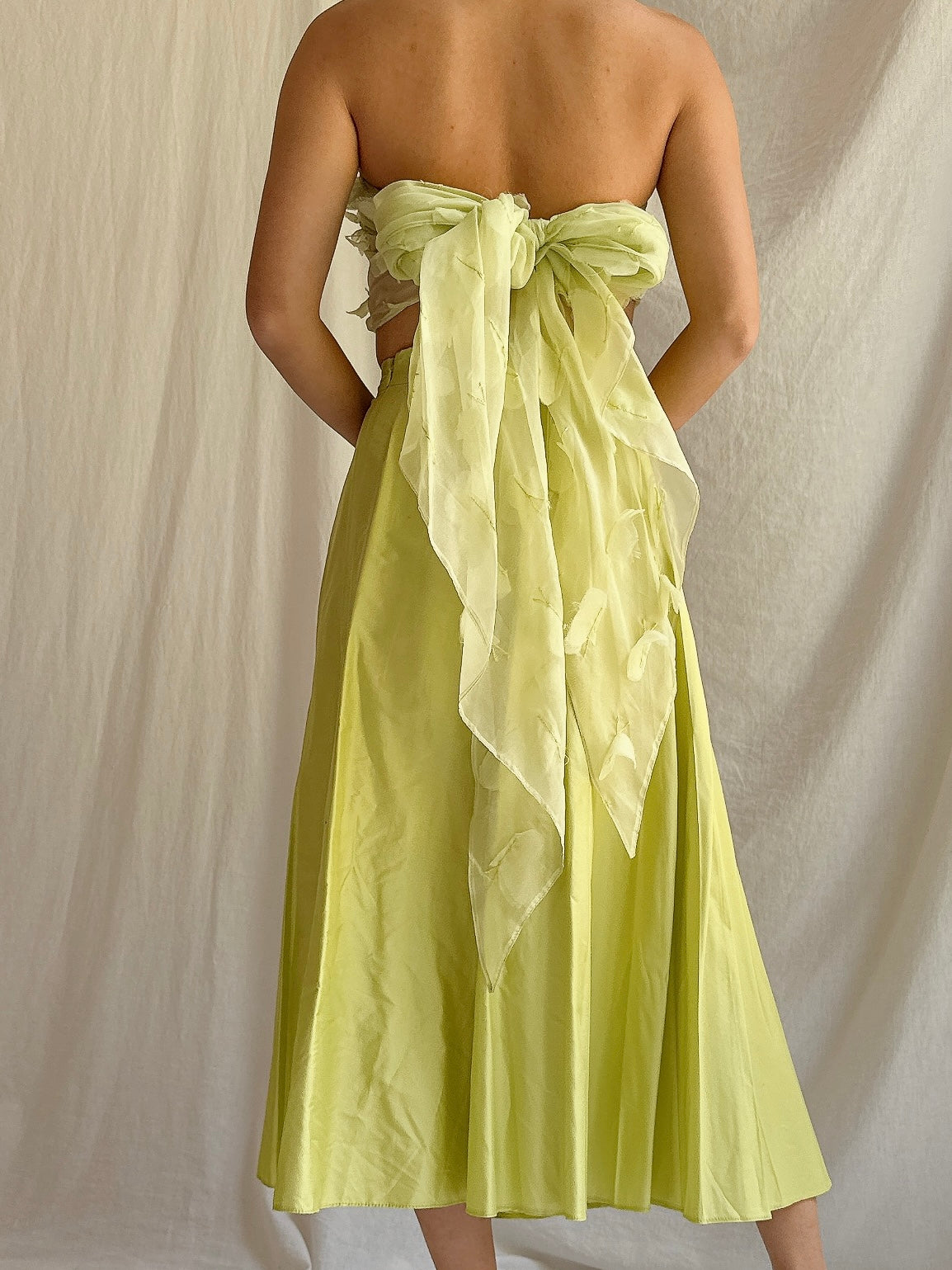 Vintage Silk Scarf and Skirt - M