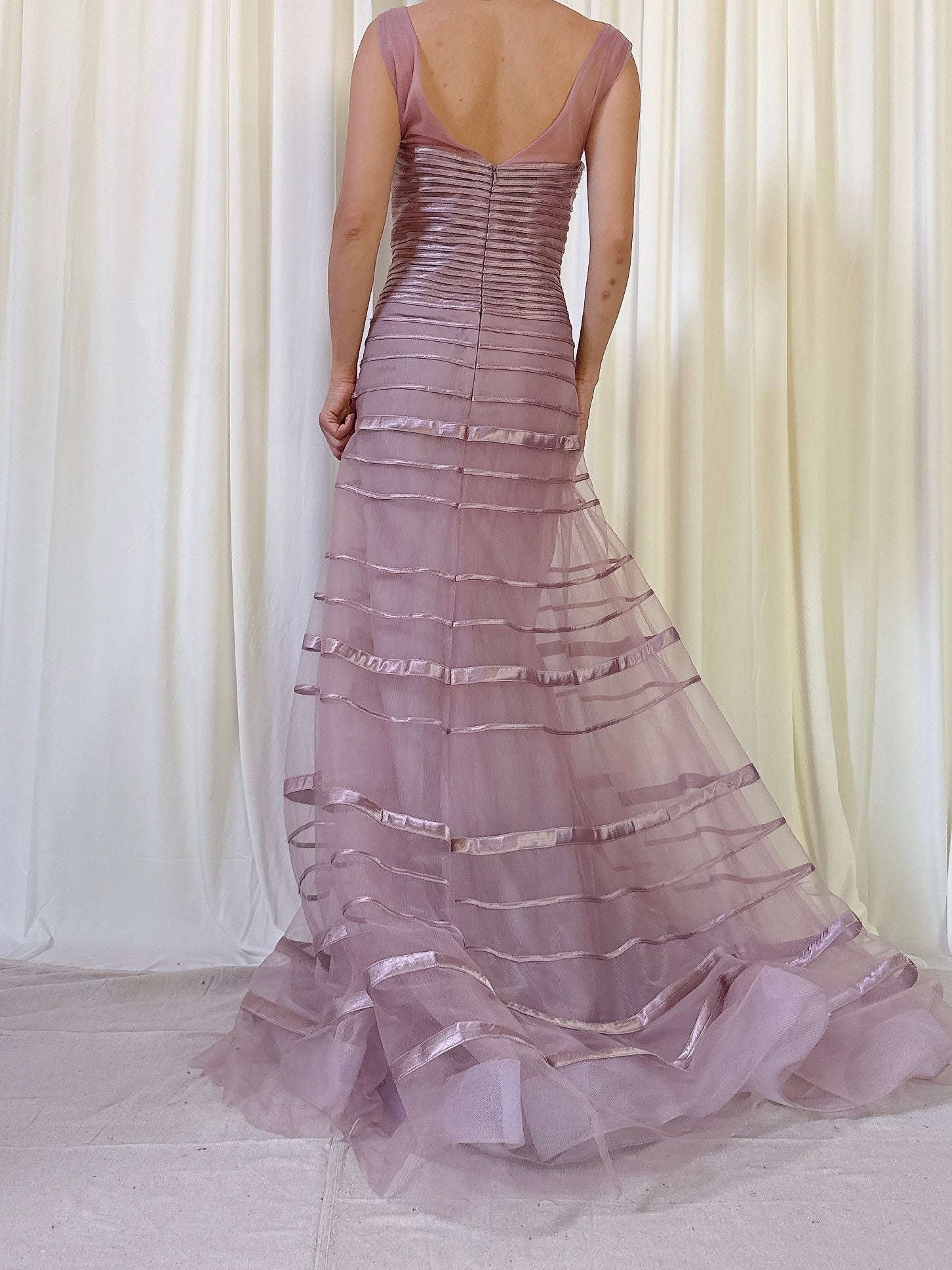 Vintage Purple tulle Montage Dress - L/12