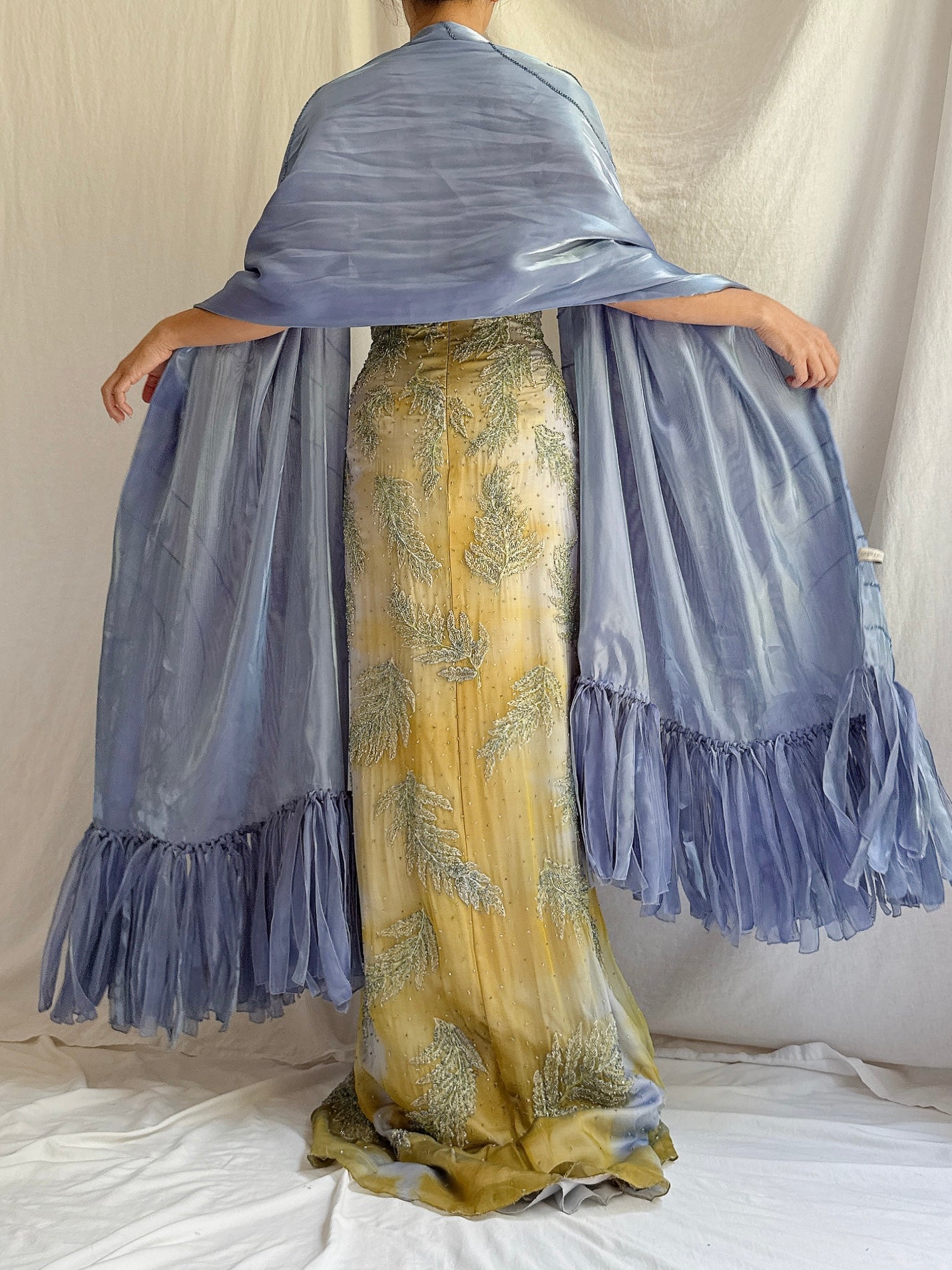 Vintage Stephen Yearrick Gown and Scarf - M