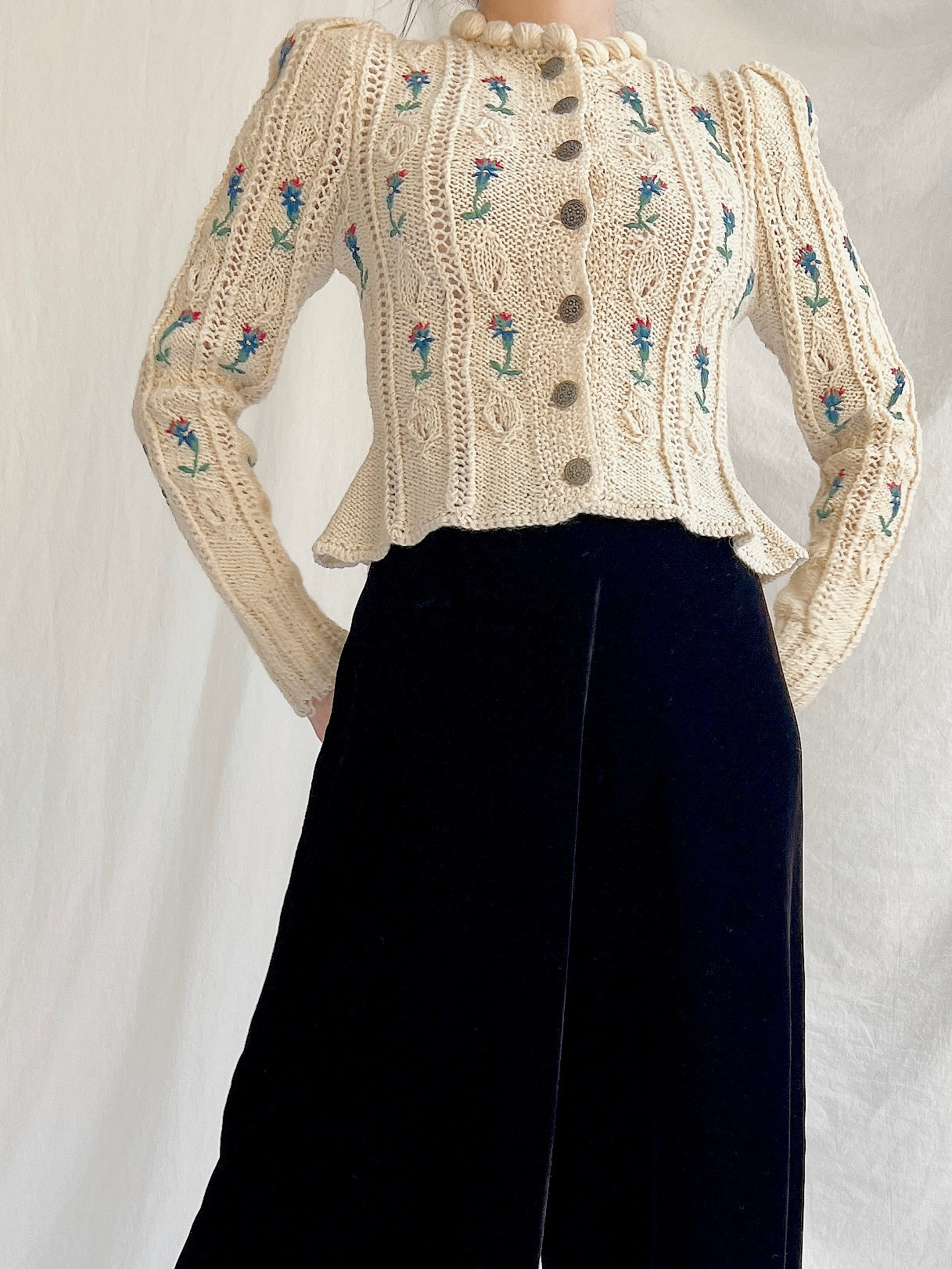 1949s Wool Knit Cardigan - XS