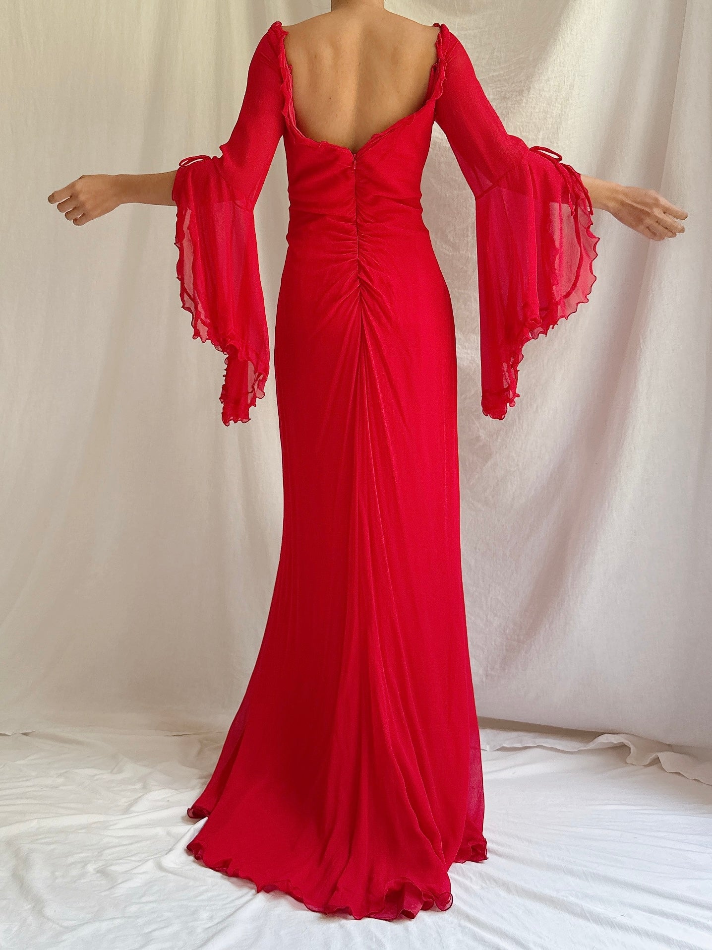 Vintage Bellville Sassoon Silk Gown - UK 14