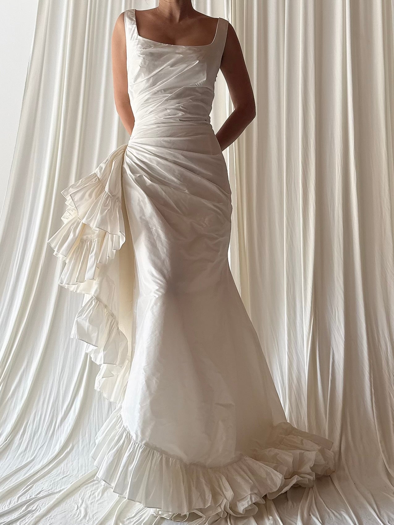 Vintage Cymbeline Taffeta Draped Gown - 4/6
