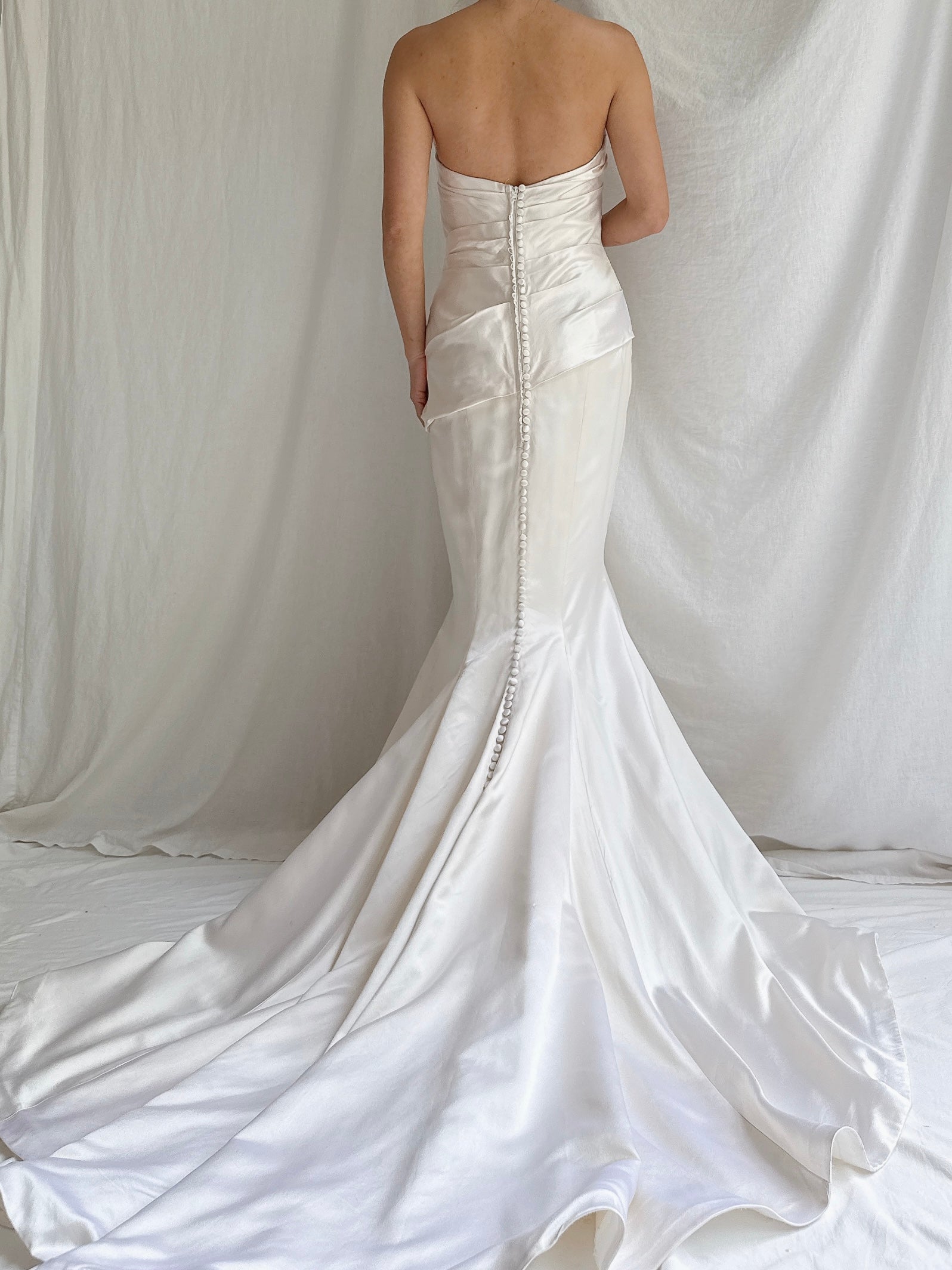 Vintage Marisa Silk Draped Gown - S