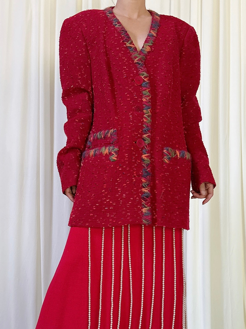 Vintage David Pallas Red Jacket - L