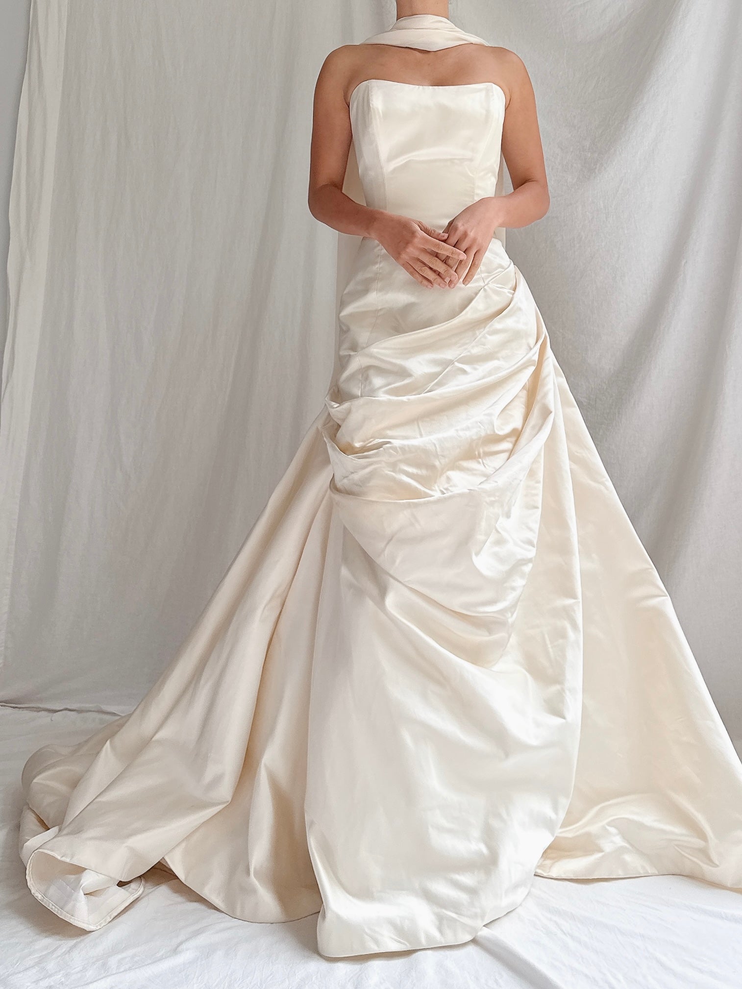 Vintage Marisa Silk Draped Gown - M/8