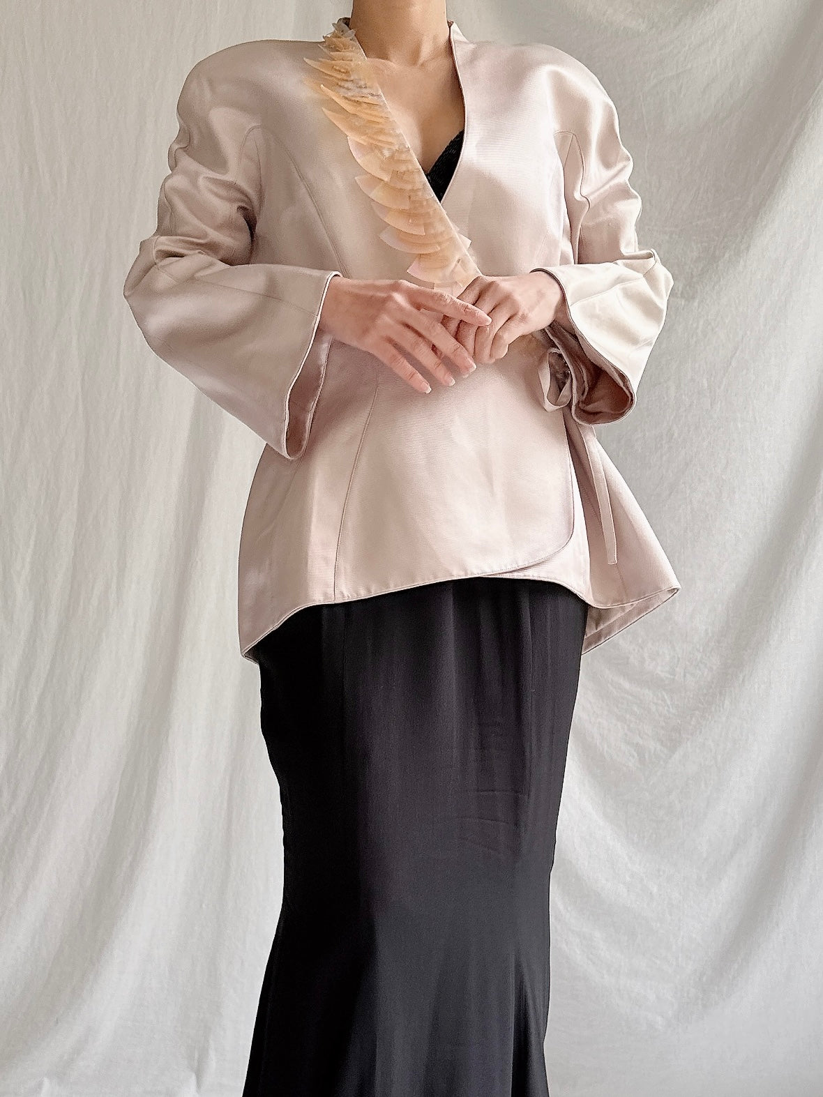 Vintage Thierry Mugler Couture Wrap Jacket - M/44