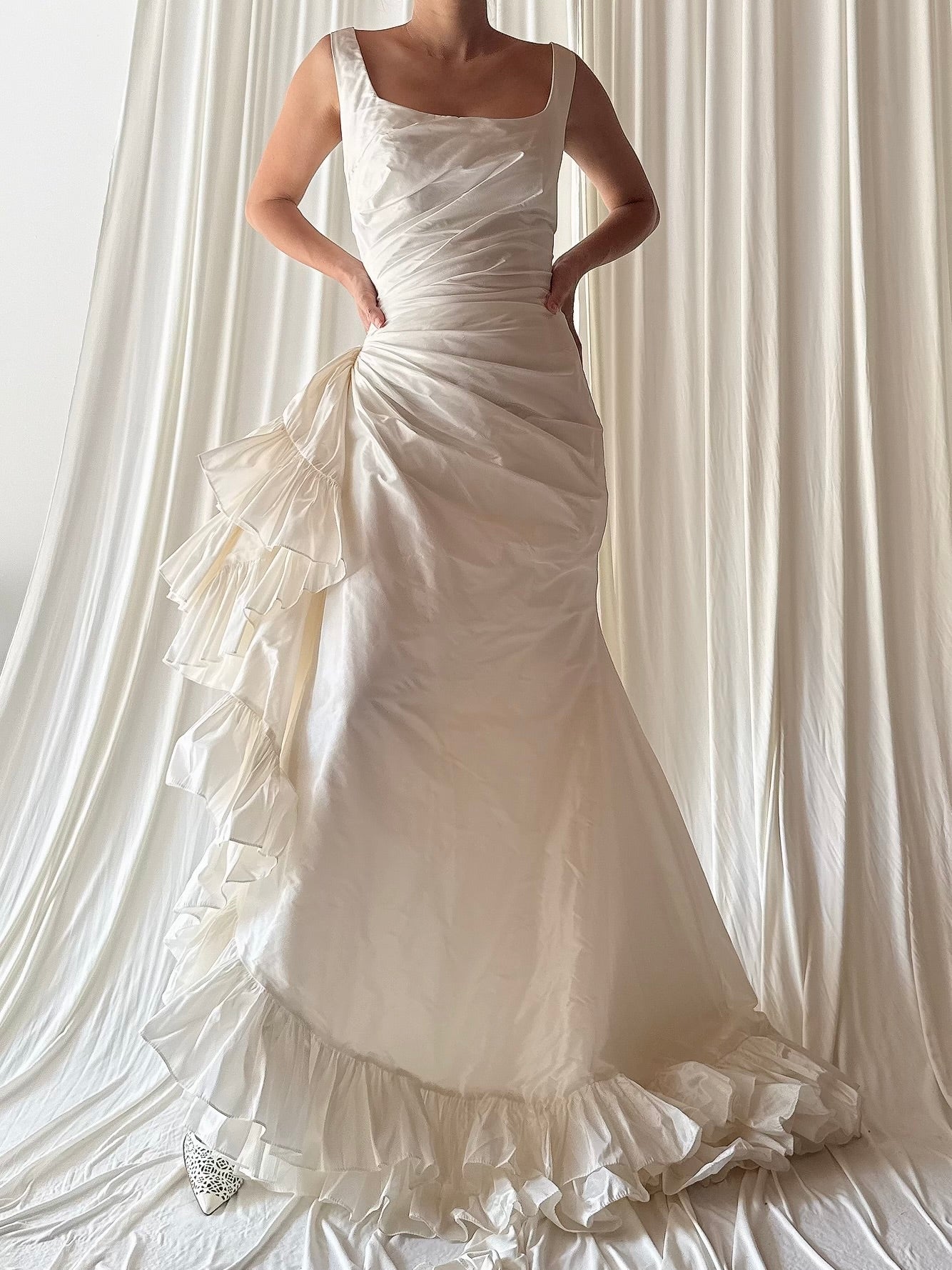 Vintage Cymbeline Taffeta Draped Gown - 4/6