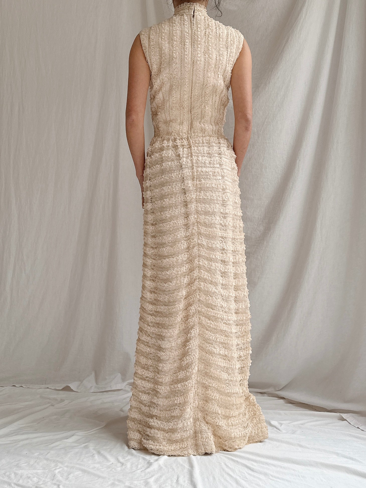 1960s High Neck Gown - S