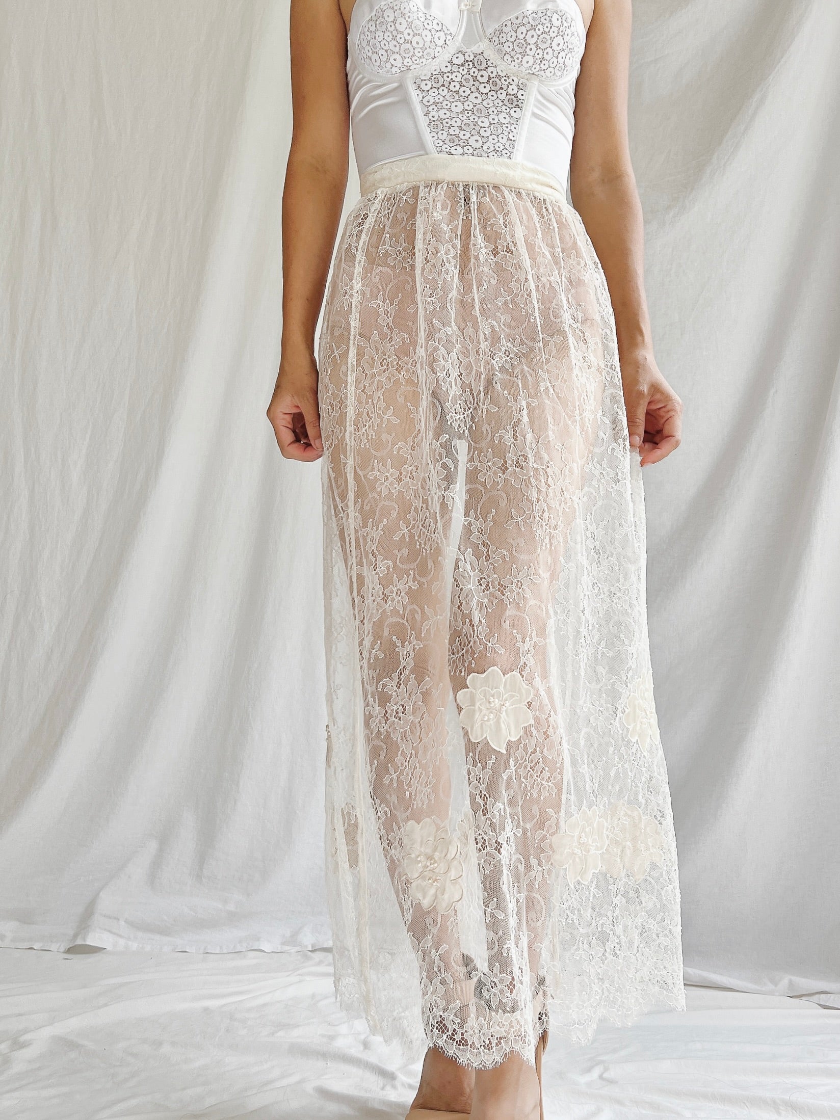 Vintage Sheer Silk Skirt - XS