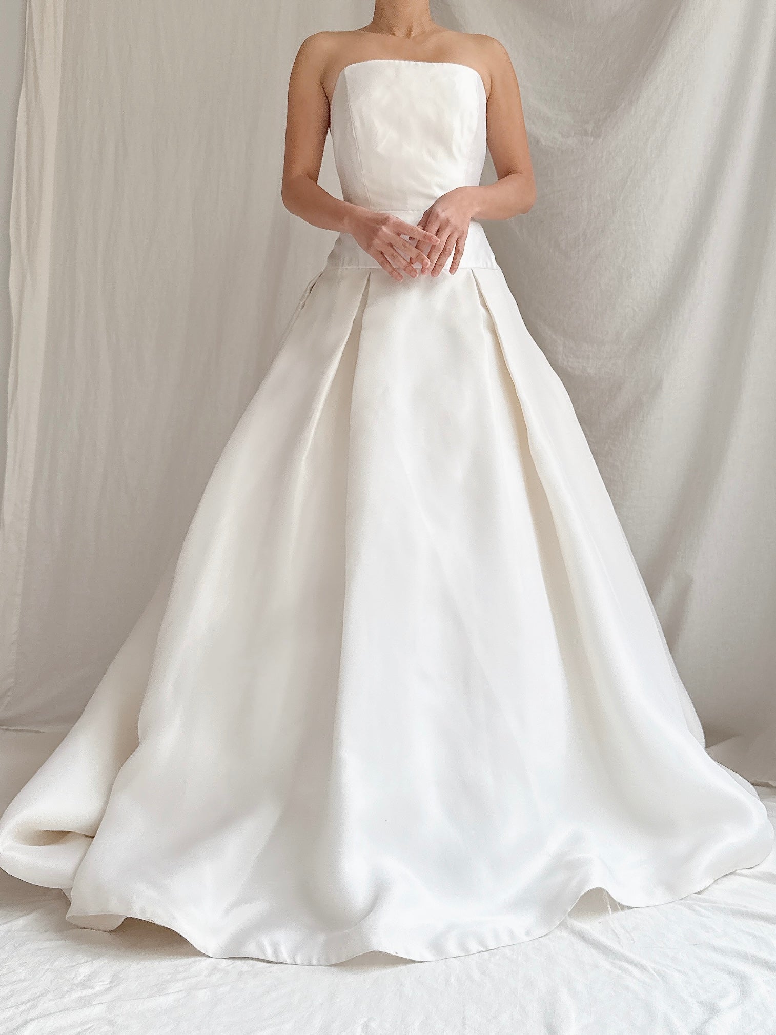 1990s Lazaro Mikado Silk Gown - S/6