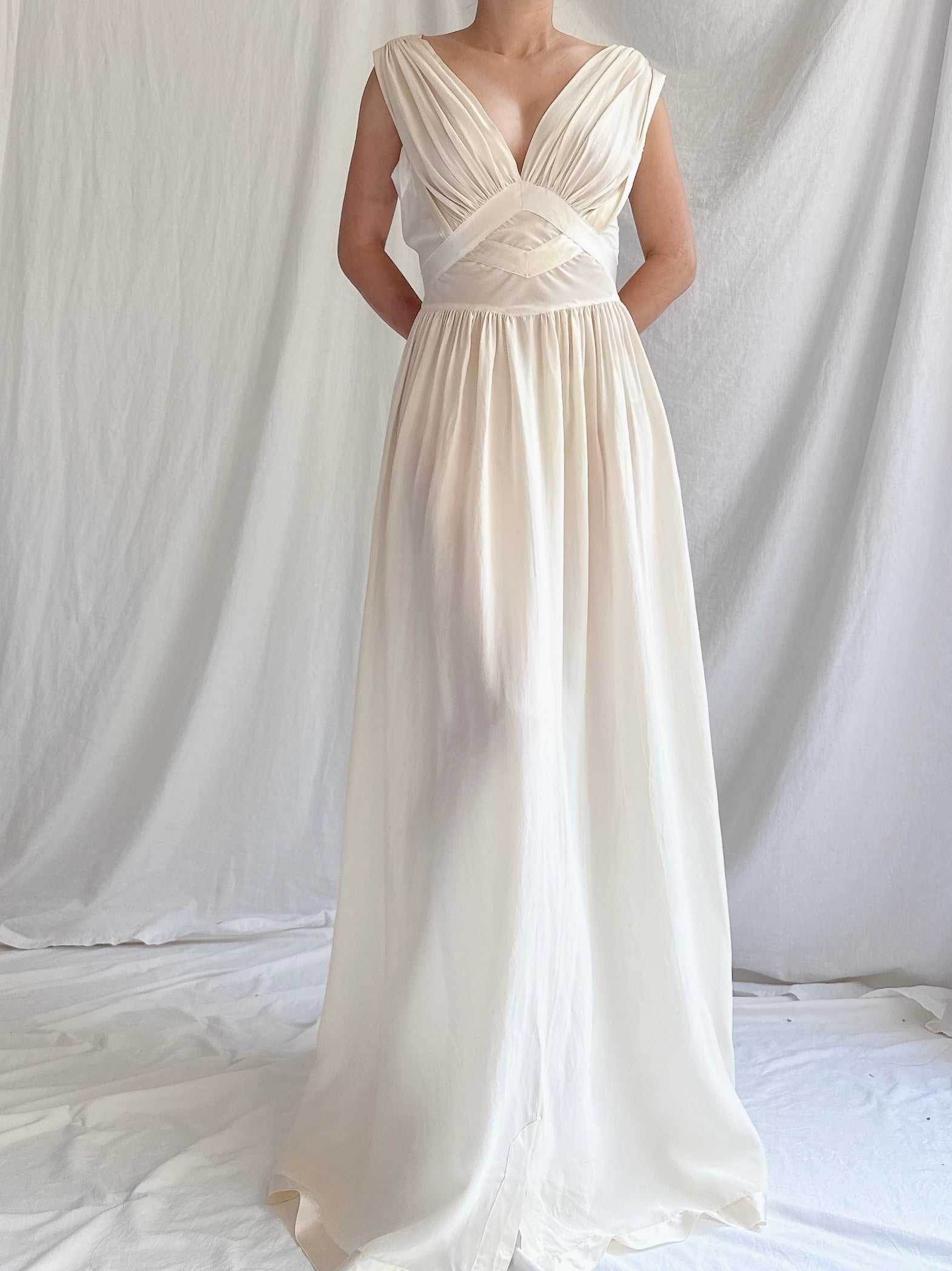 1930s Reversible Silk Dress - S