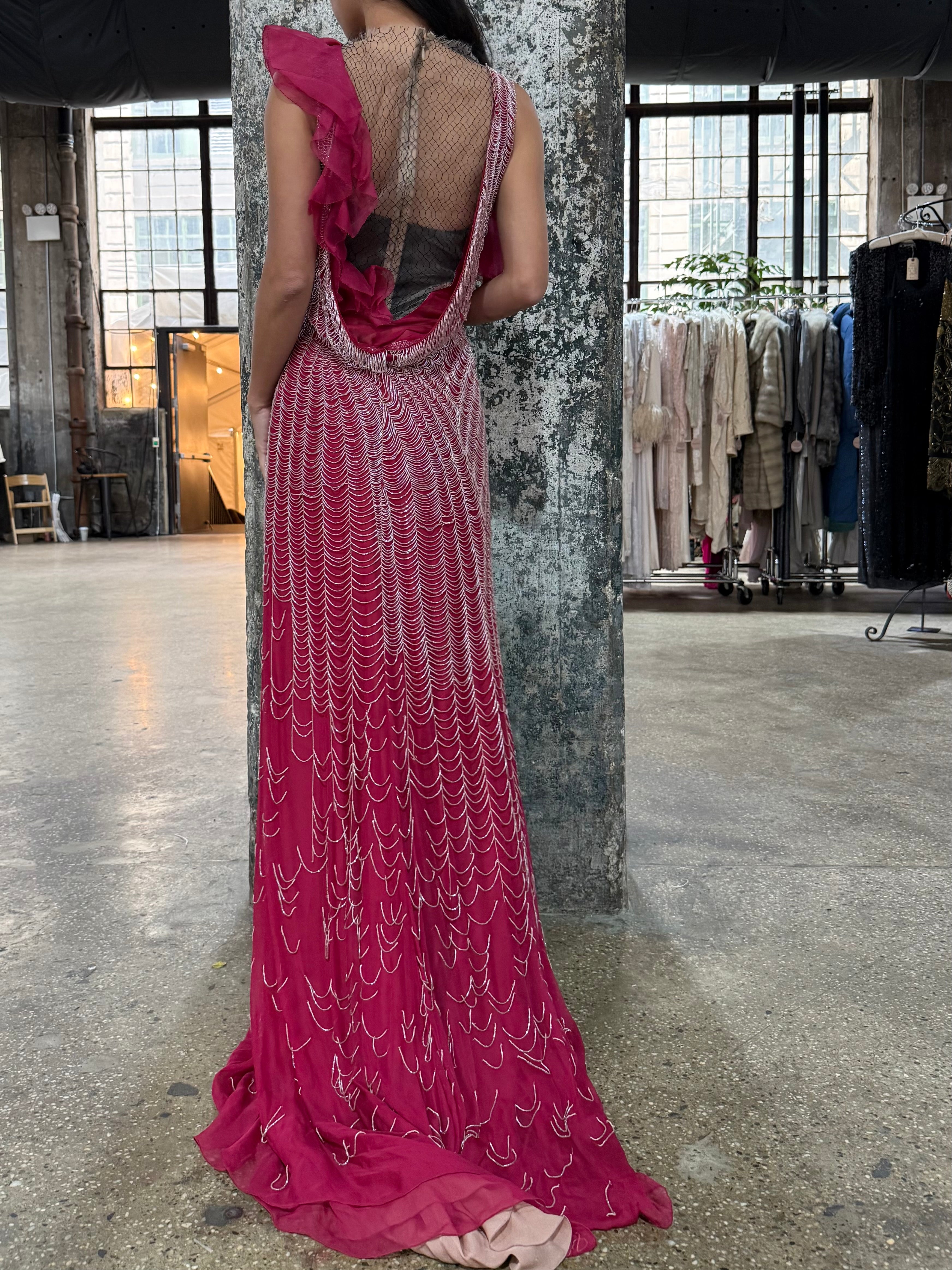 Vintage Valentino Silk Gown - S