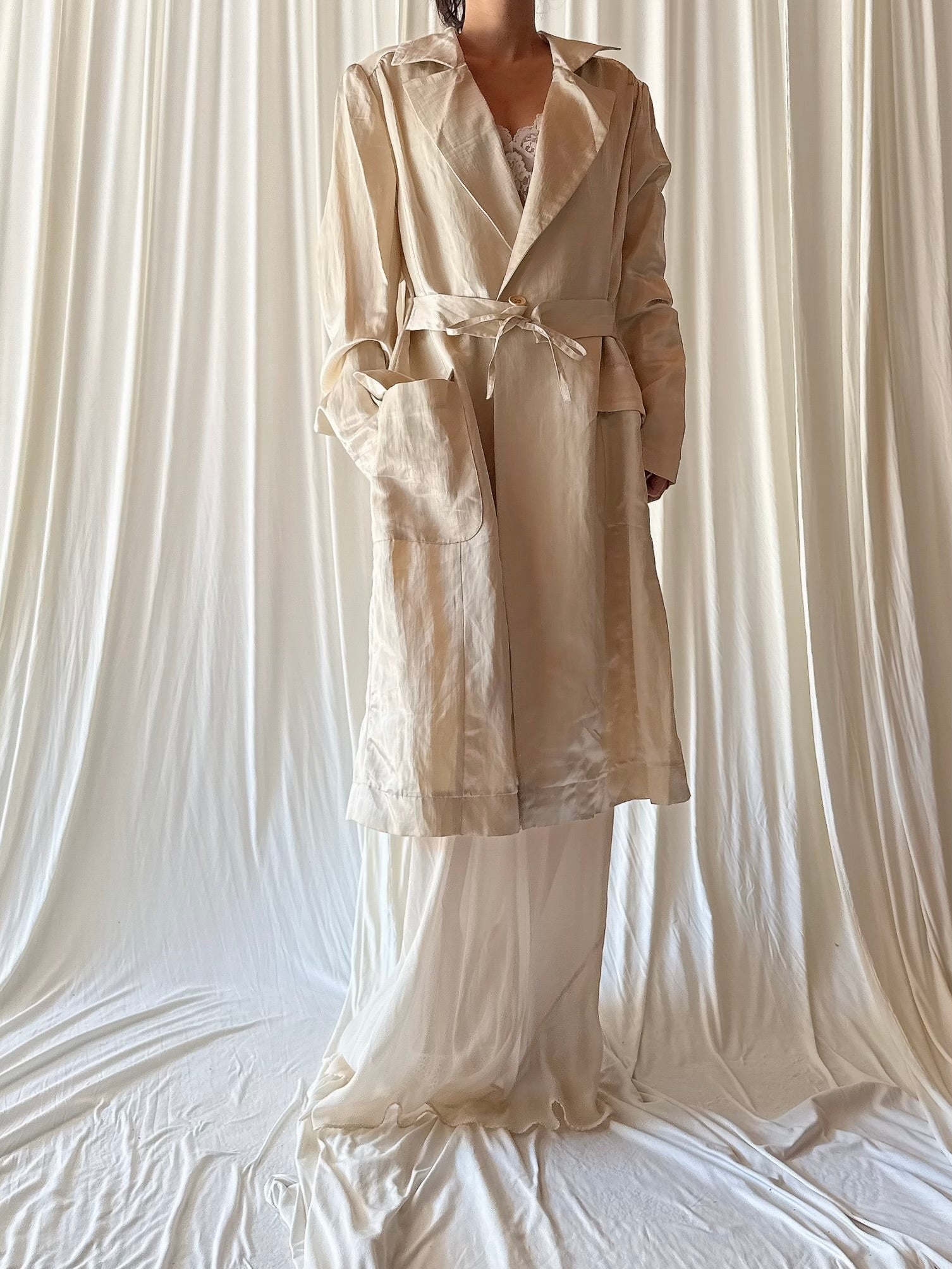 Vintage Betty Jackson Satin Duster - M/L