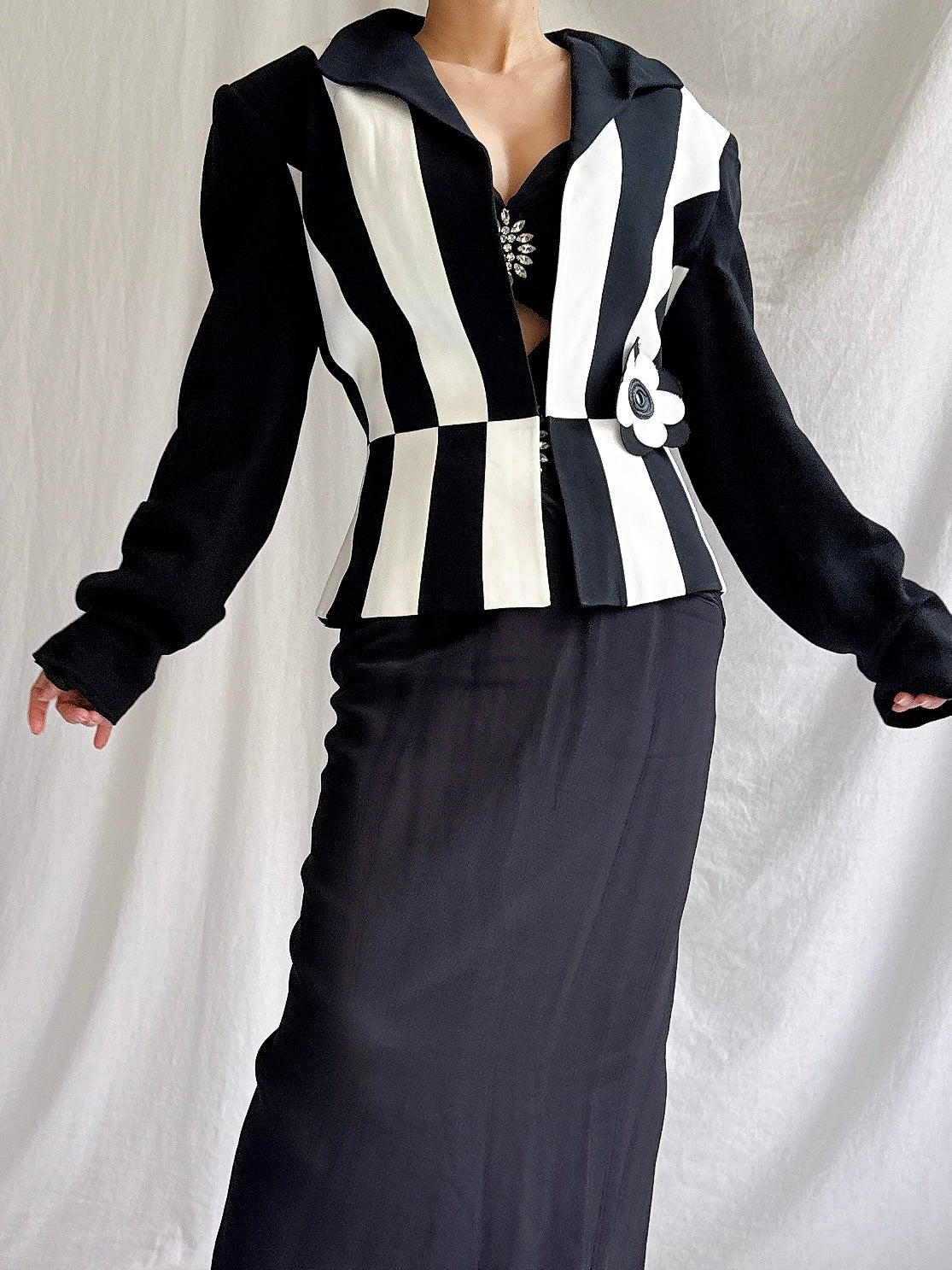 Vintage Alliage Paris Striped Jacket - M/42